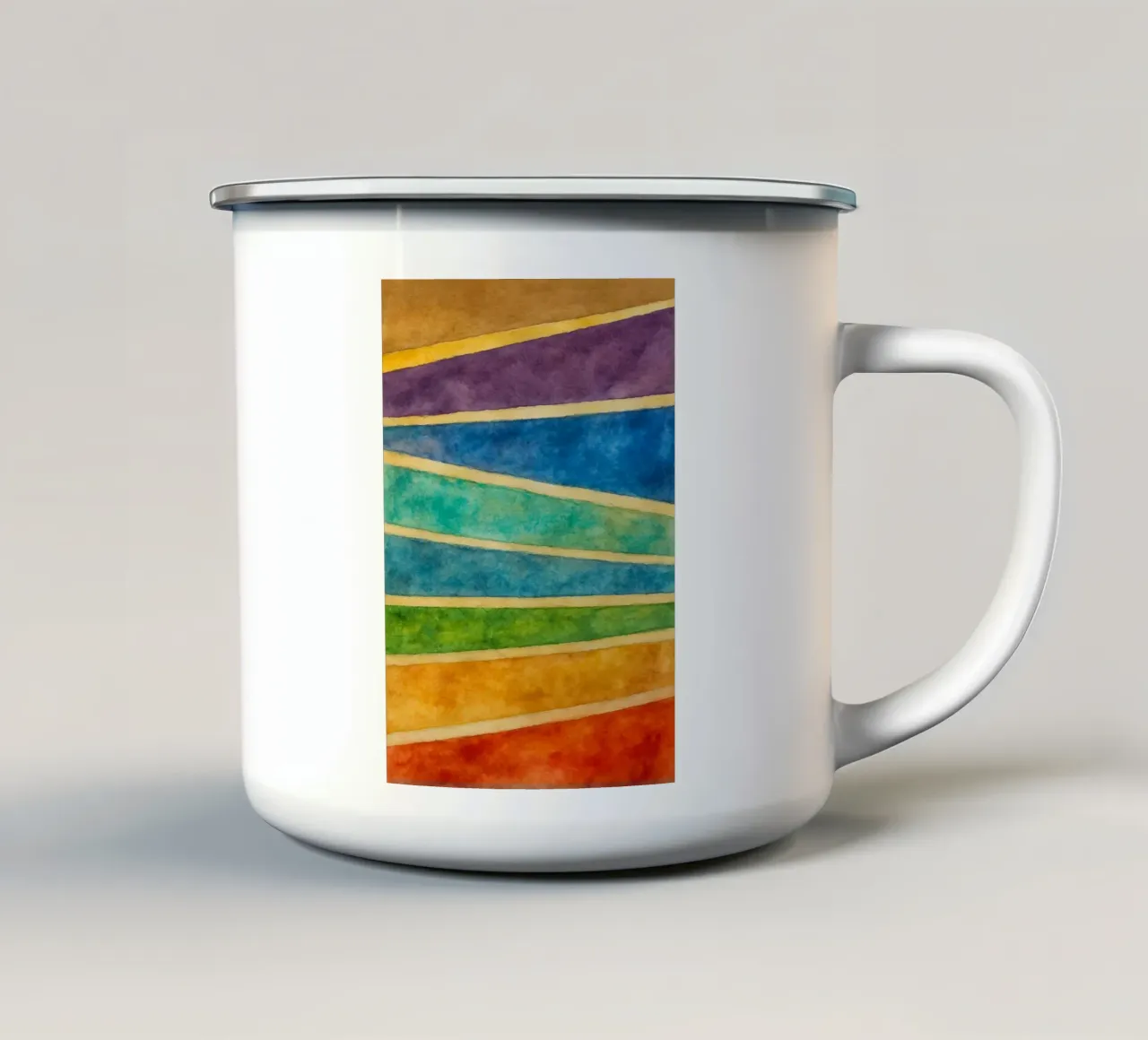 linea slash disegno astratto ilustrazione tazza in smalto da Permatax