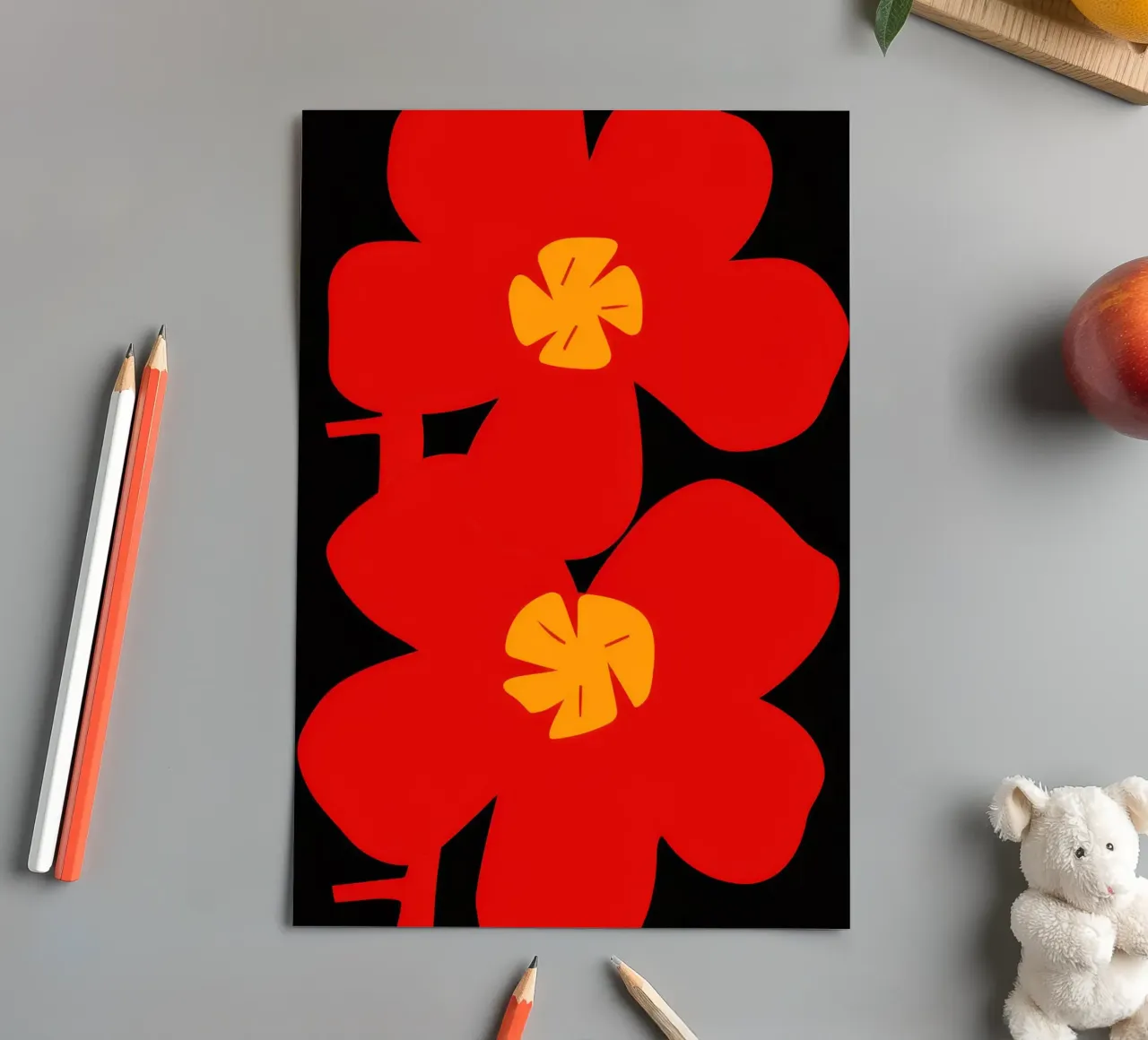 Bold Red Poppies sticker sheet by Frosh Pallete