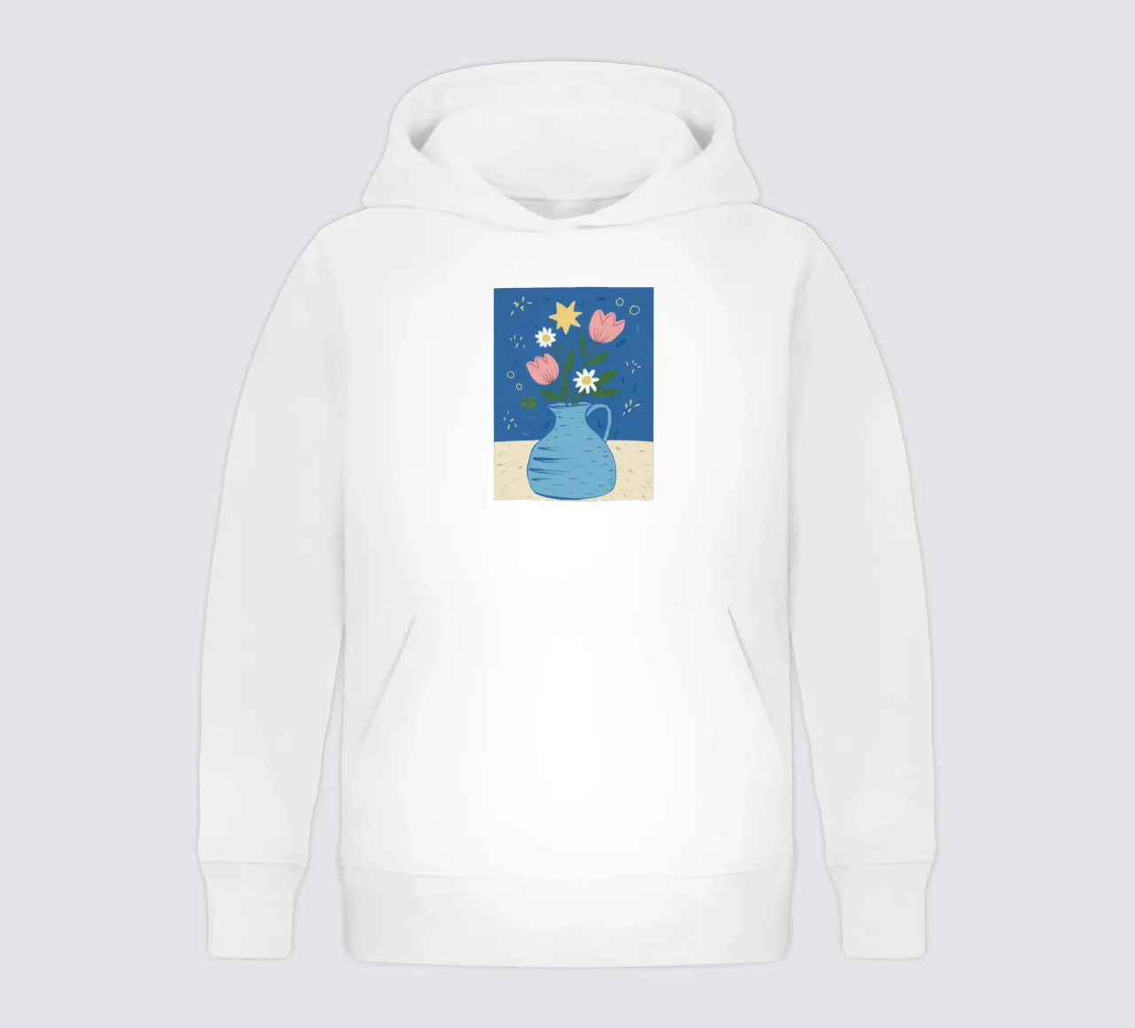 Vaso blu semplice felpa bambino con cappuccio da Frosh Pallete