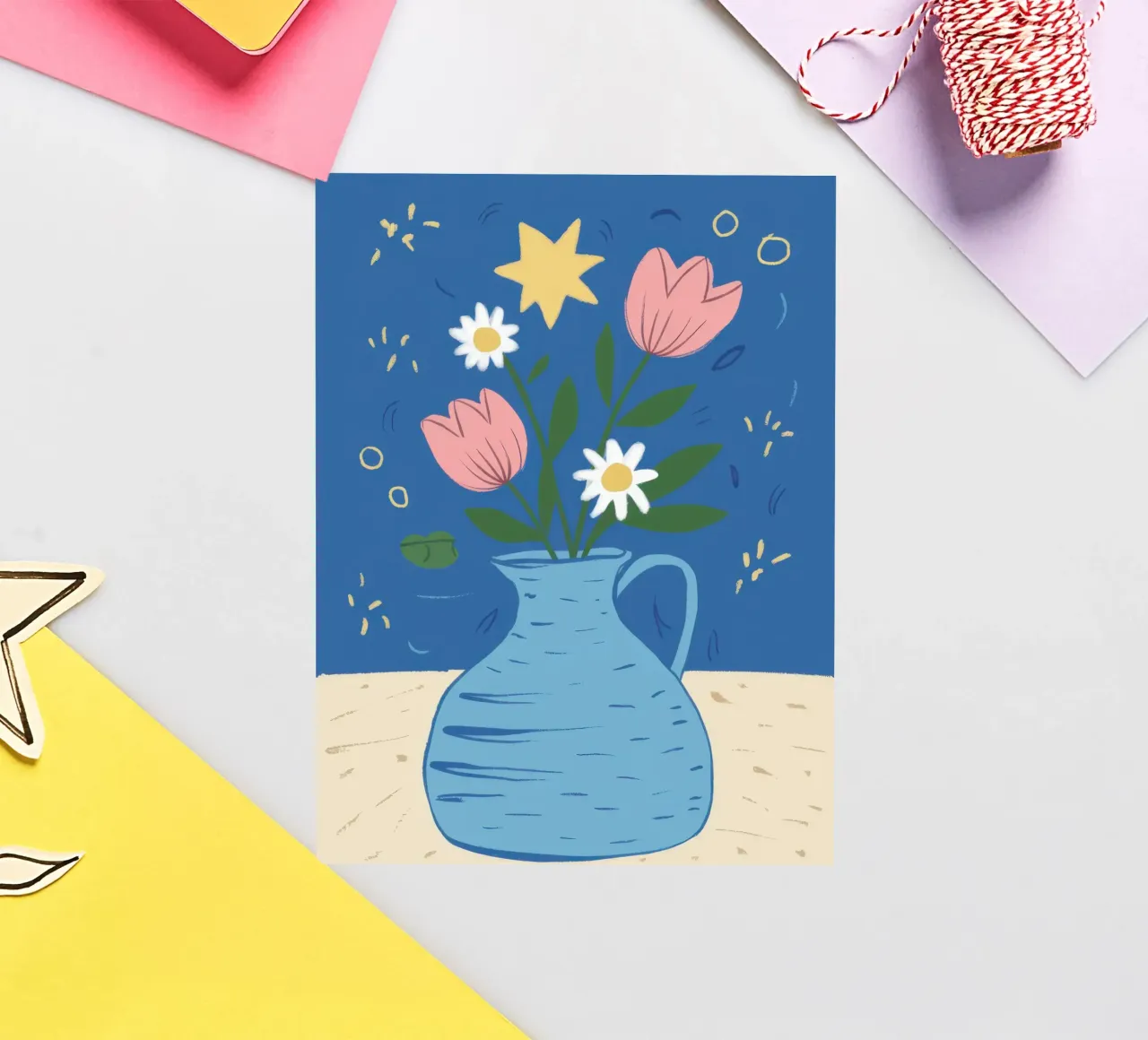 Simple Blue Vase sticker by Frosh Pallete