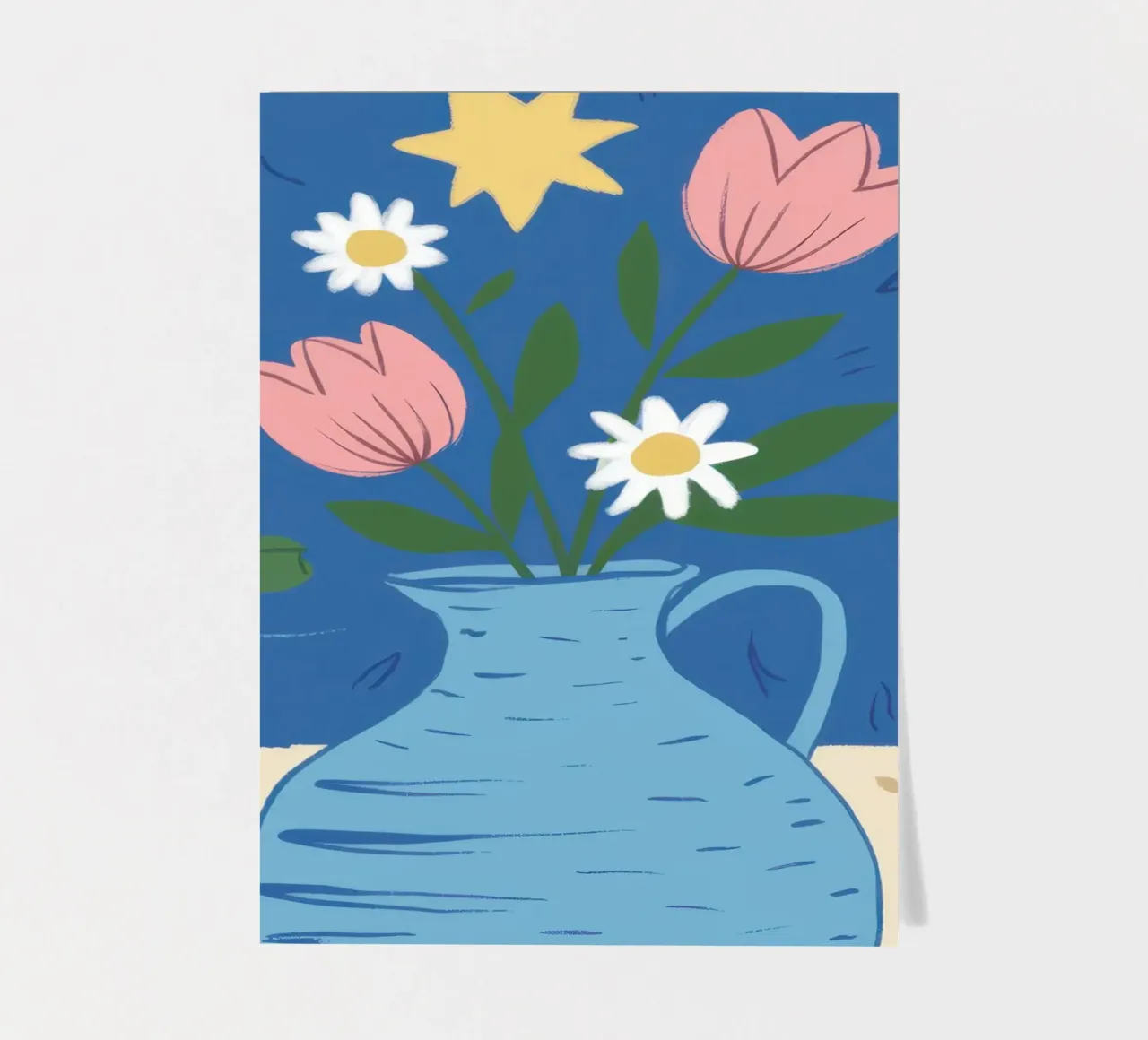 Einfache blaue Vase Stickerbogen von Frosh Pallete