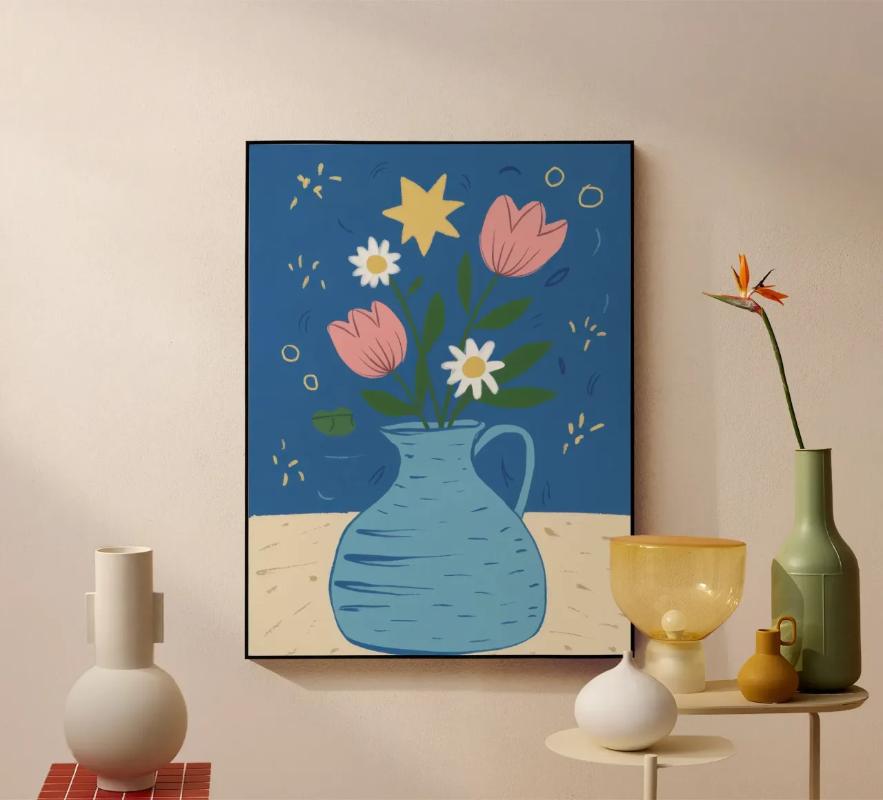 Vaso blu semplice plexiglass da Frosh Pallete