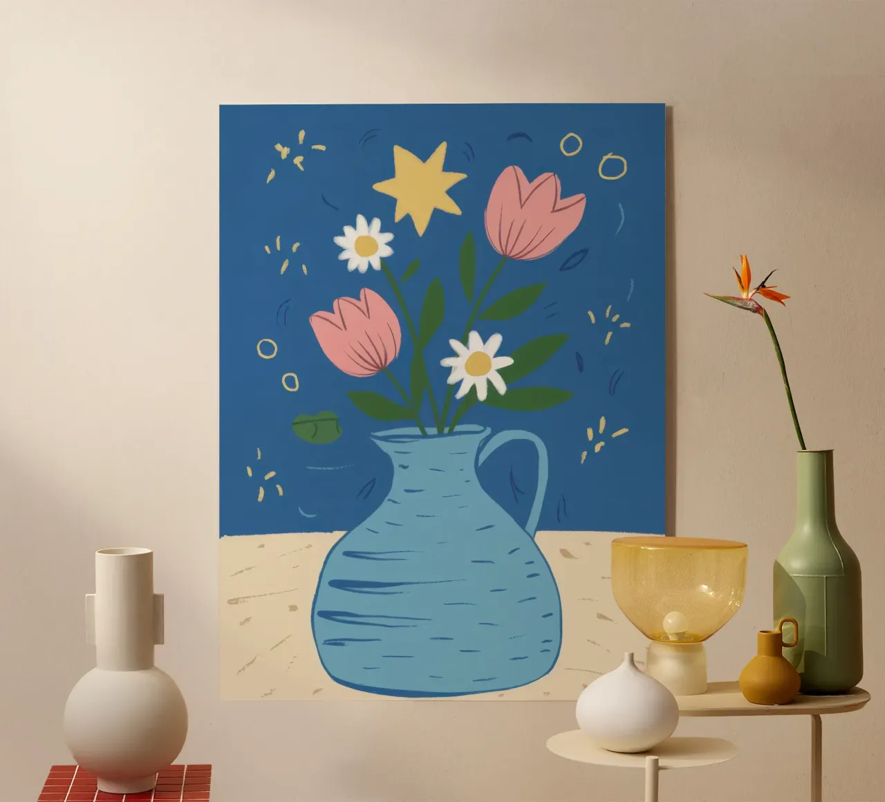 Vaso blu semplice plexiglass da Frosh Pallete