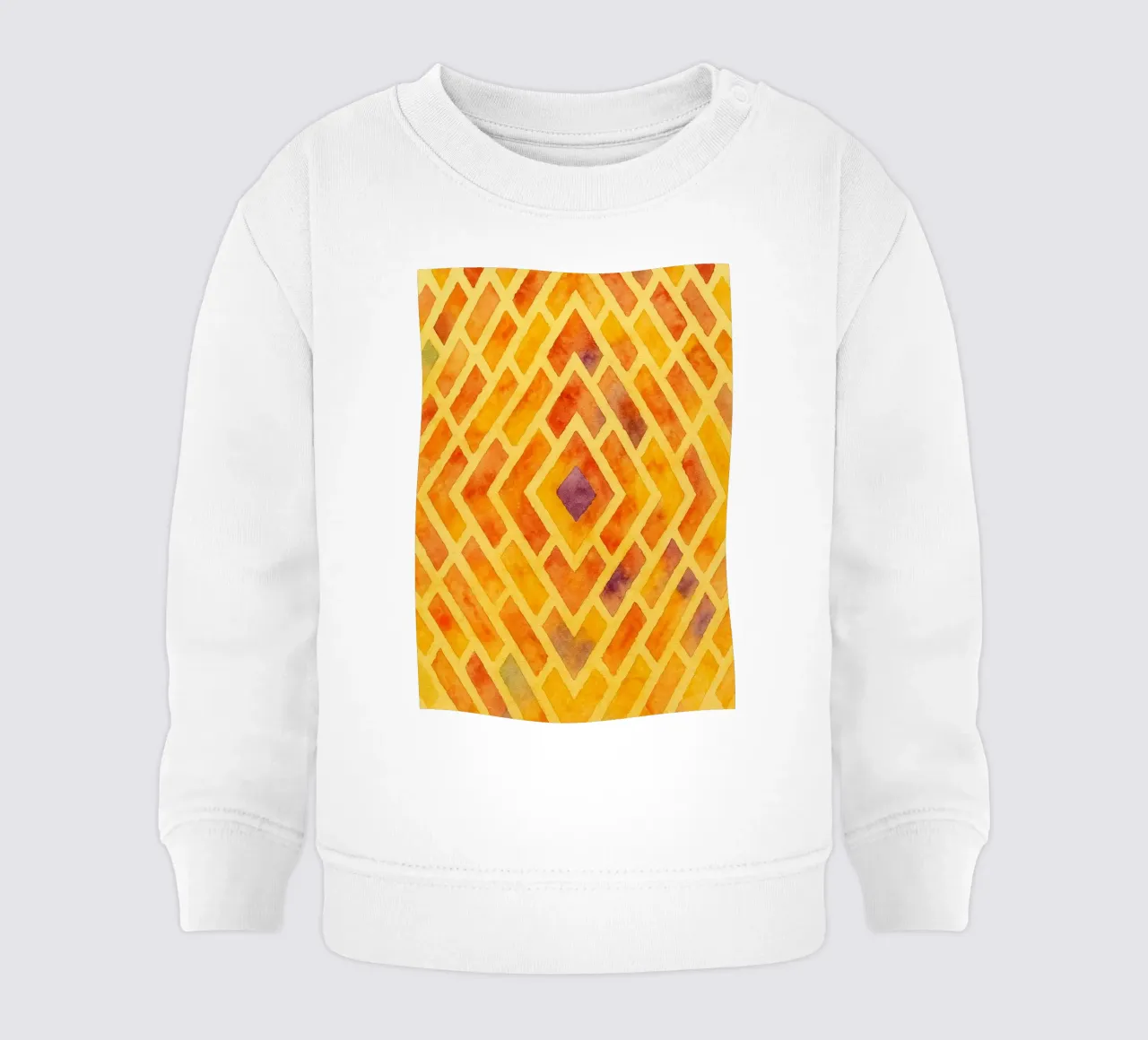 stacked diamond drawing ilustration baby sweatshirt by Permatax