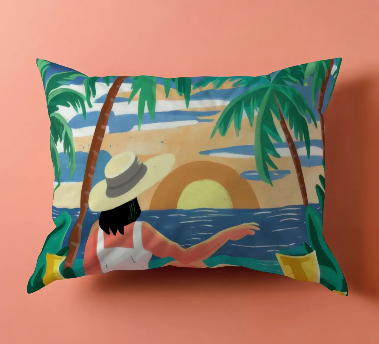 Beatitudine da spiaggia tropicale cuscino da Frosh Pallete