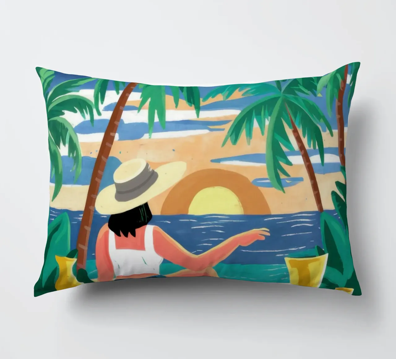 Beatitudine da spiaggia tropicale cuscino da Frosh Pallete