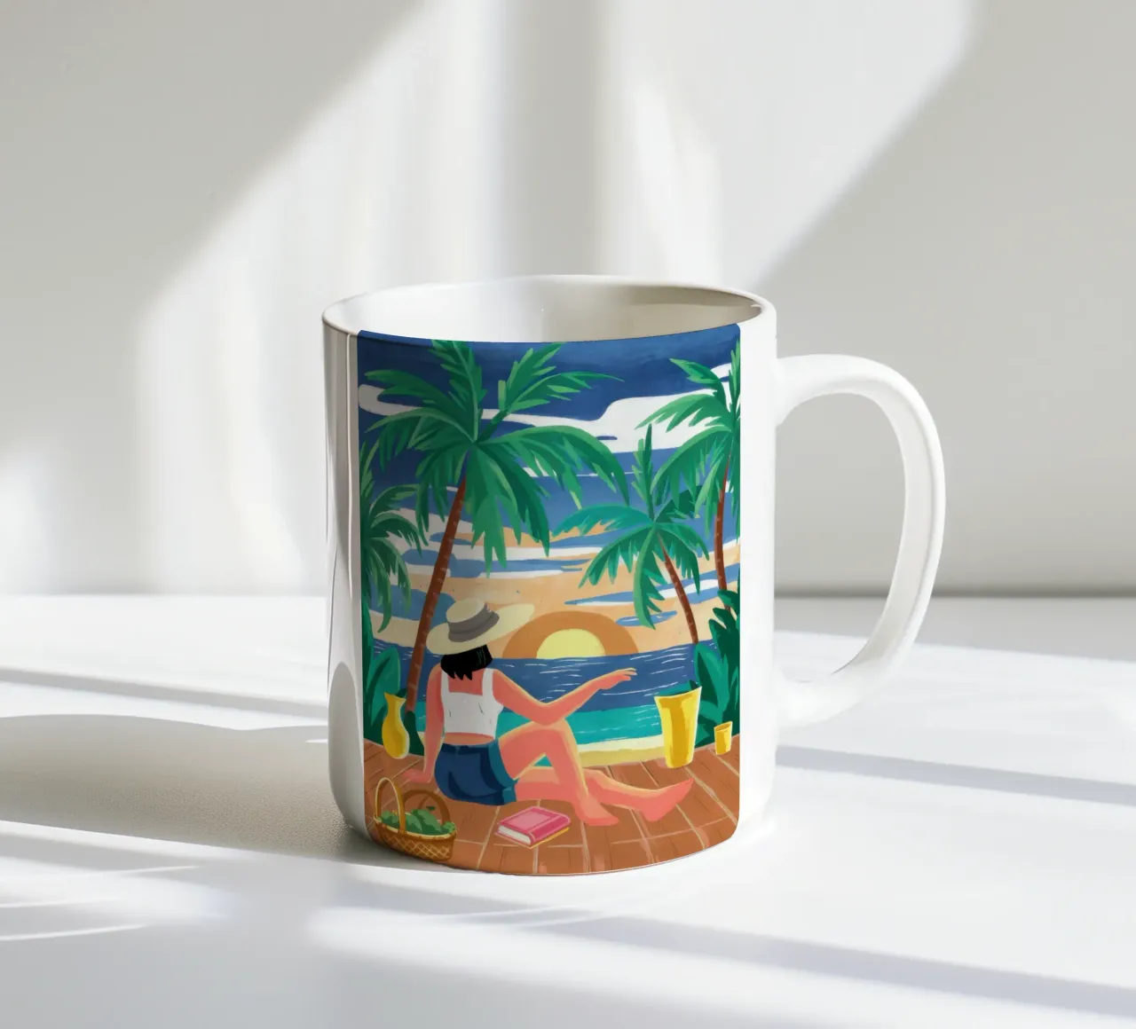Beatitudine da spiaggia tropicale tazza in ceramica da Frosh Pallete