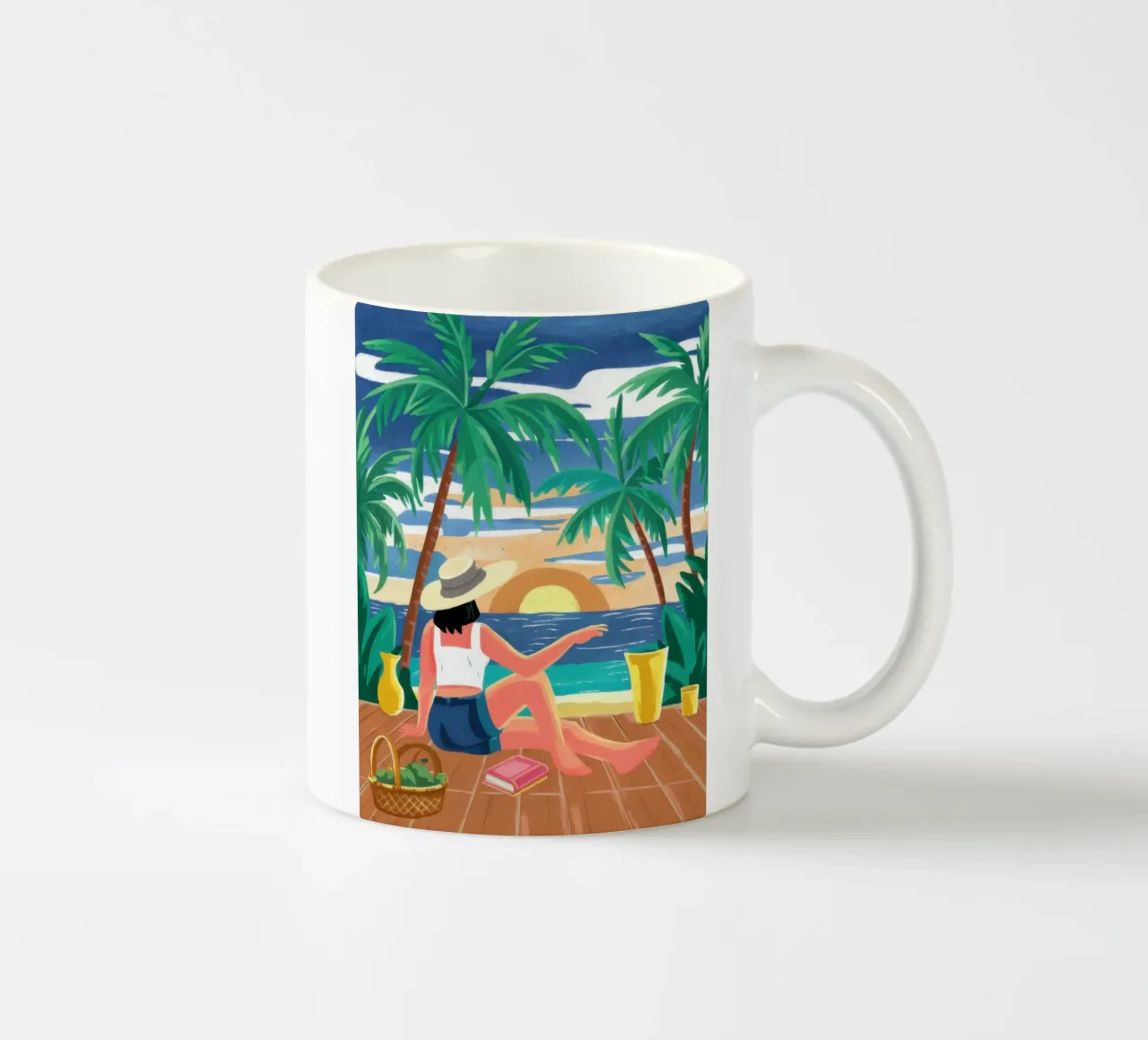 Beatitudine da spiaggia tropicale tazza in ceramica da Frosh Pallete