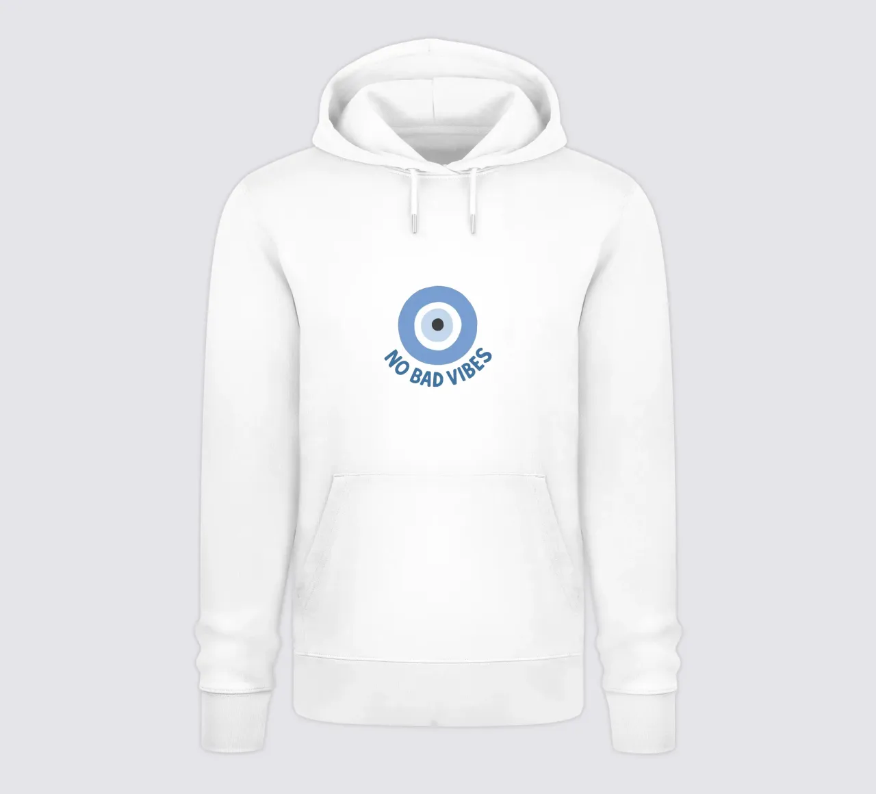 No bad vibes evil eye protection felpa con cappuccio da Vivdesign