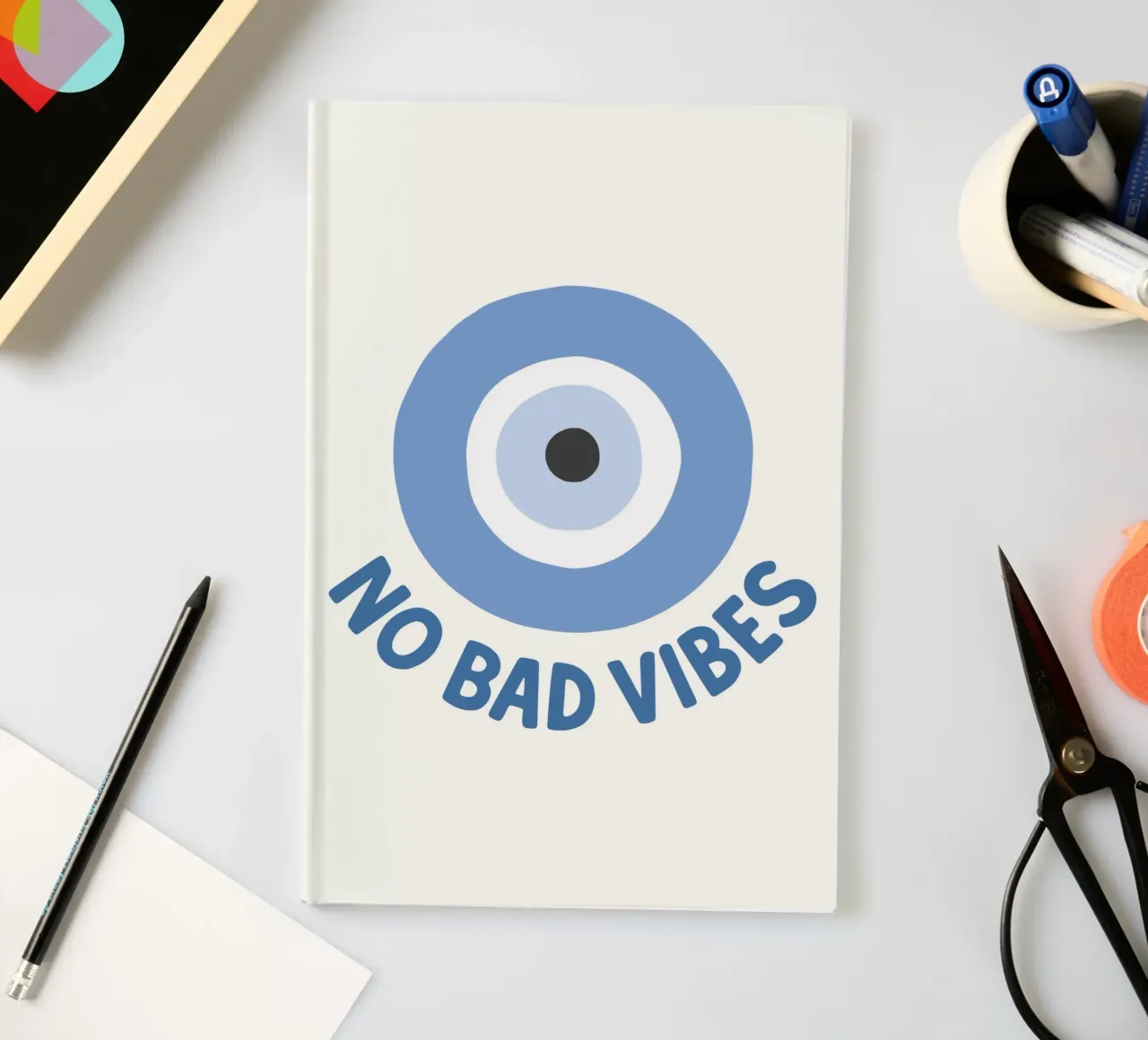 No bad vibes evil eye protection diario da Vivdesign