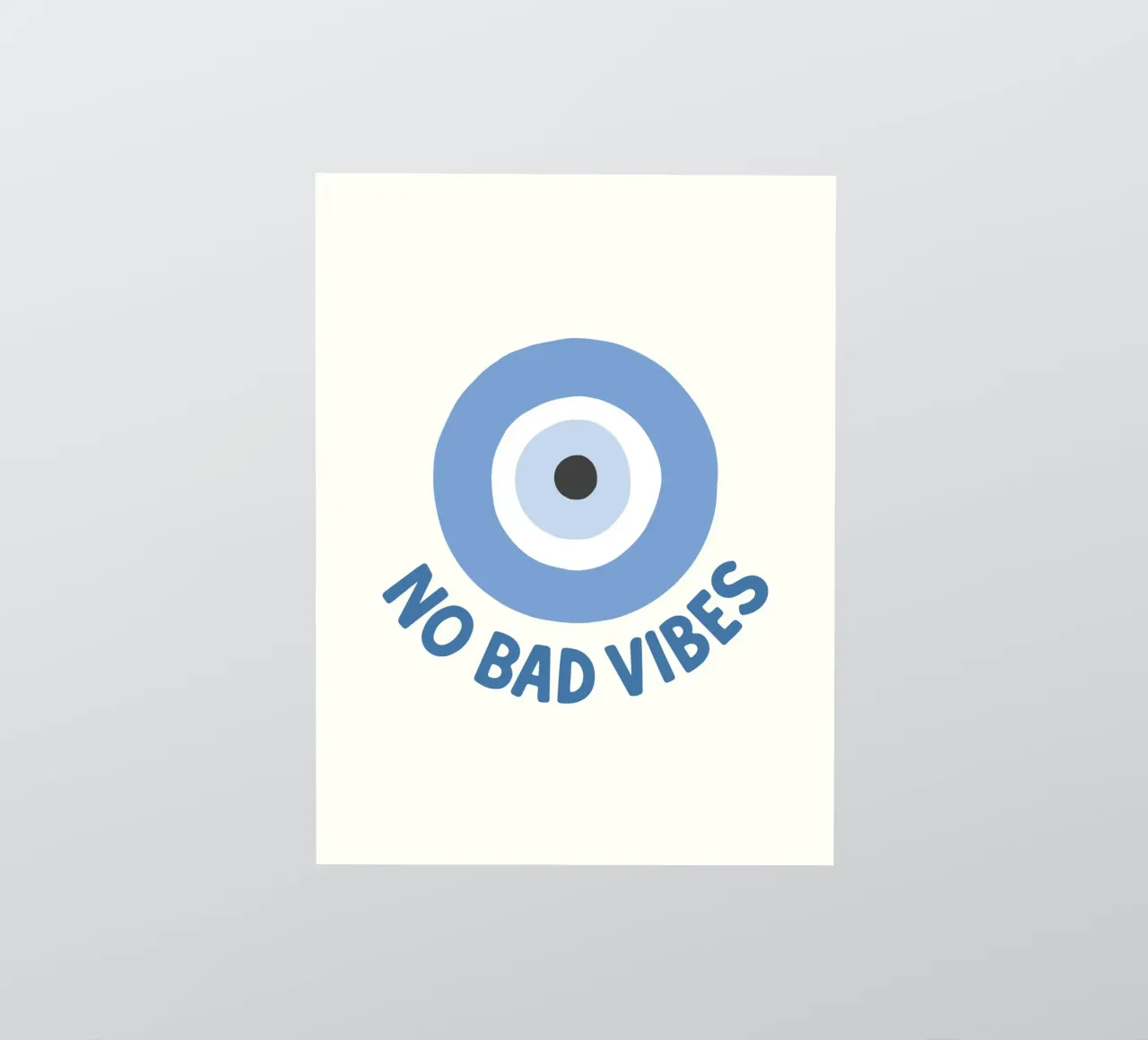 No bad vibes evil eye protection adesivo da Vivdesign