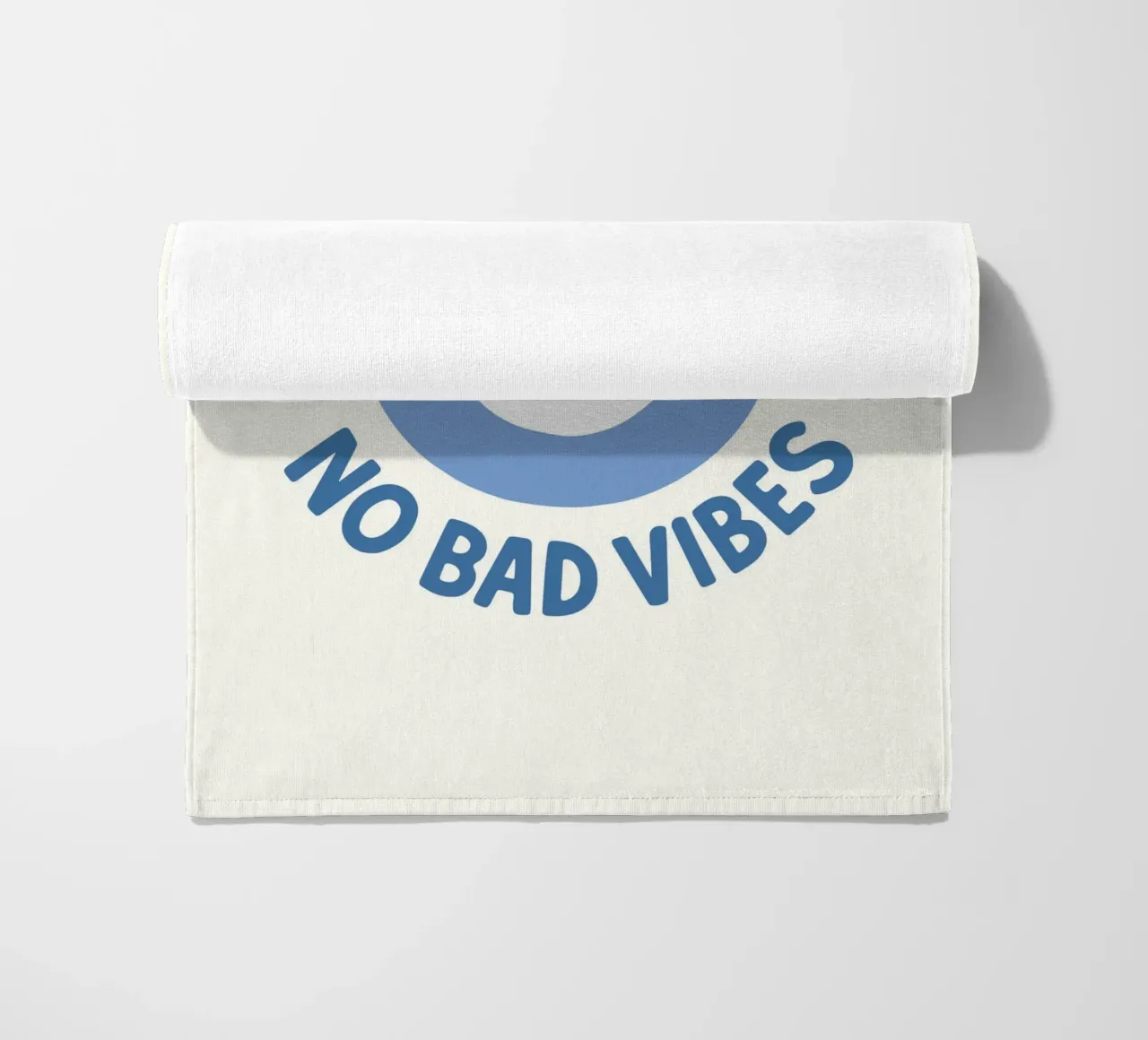 No bad vibes evil eye protection telo mare da Vivdesign