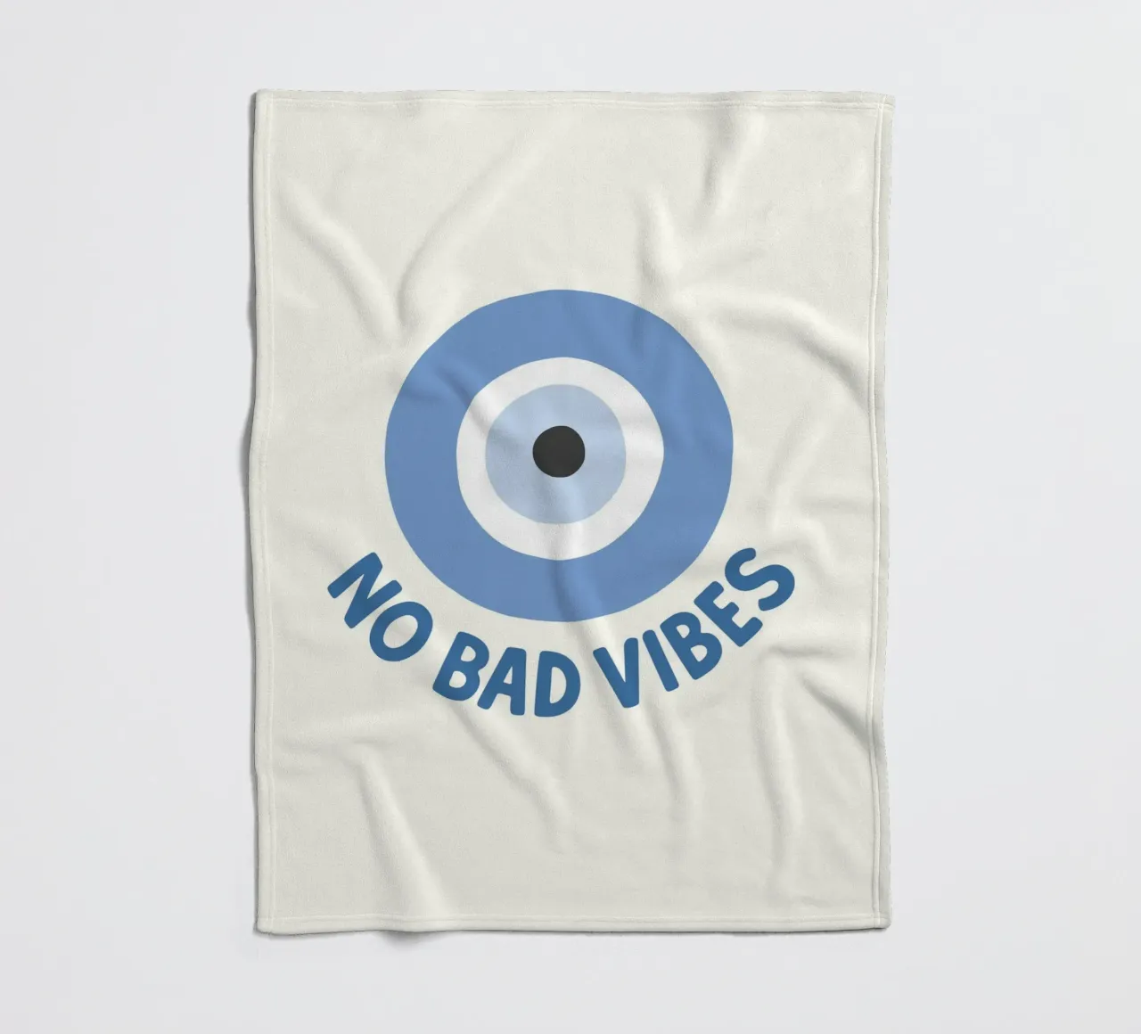No bad vibes evil eye protection coperta in pile da Vivdesign