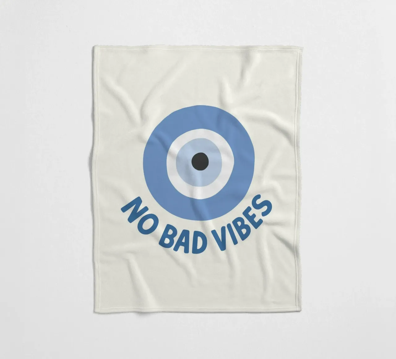 No bad vibes evil eye protection coperta in pile da Vivdesign
