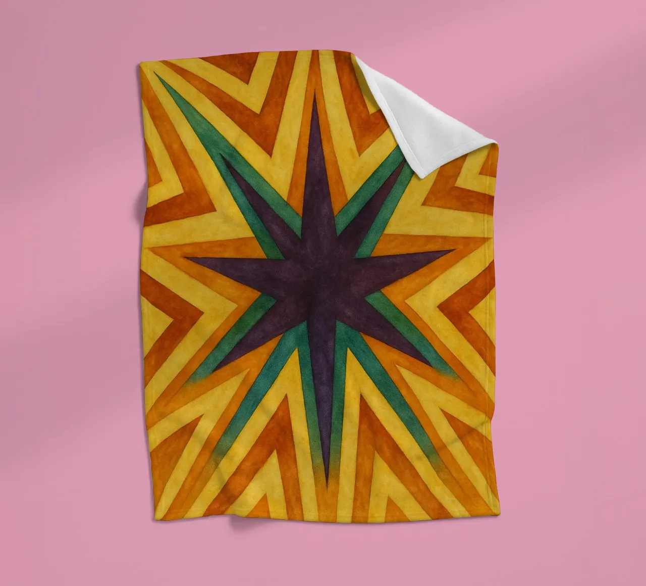 star abstract drawing ilustration fleece blanket by Permatax