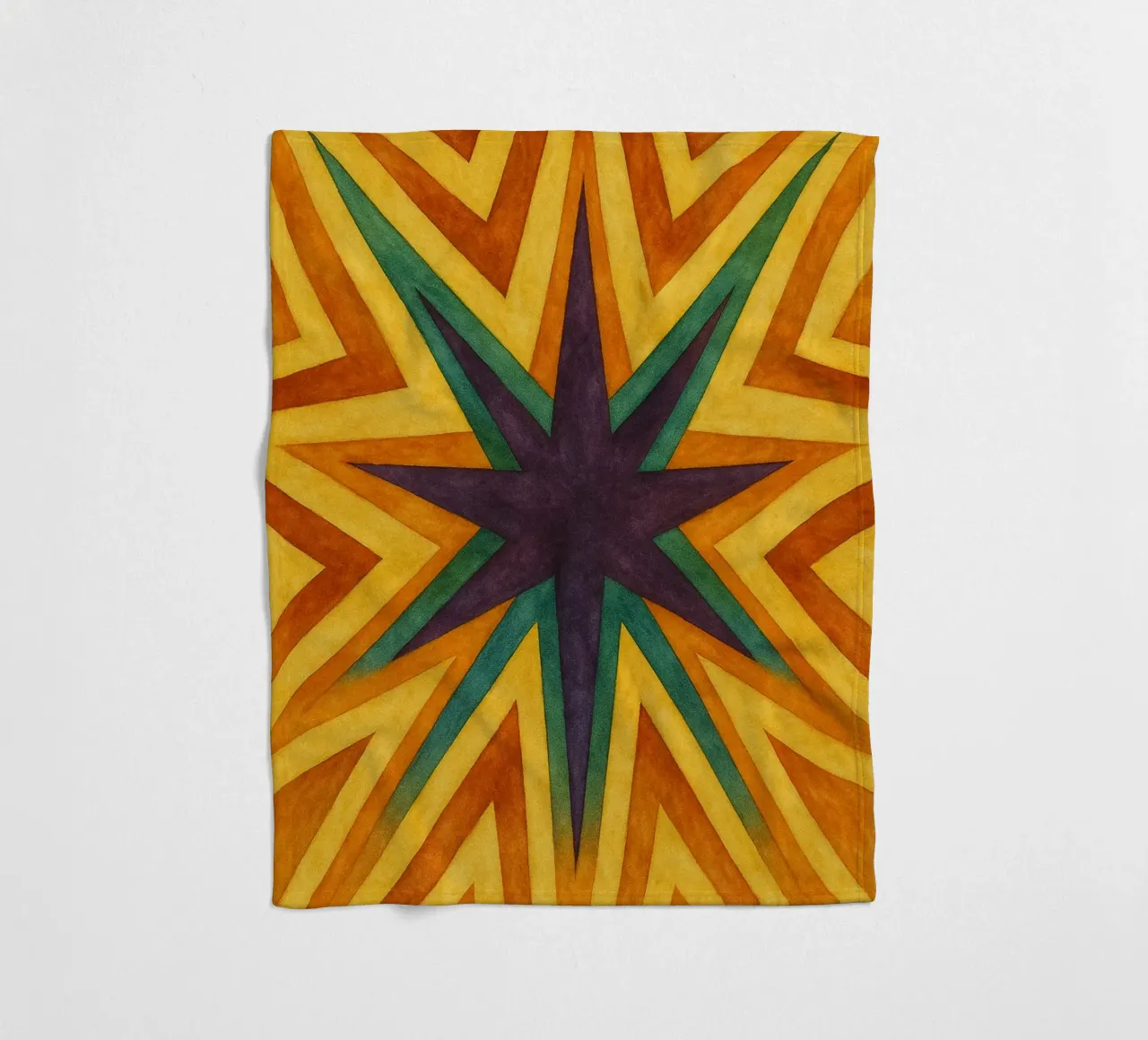 star abstract drawing ilustration fleece blanket by Permatax
