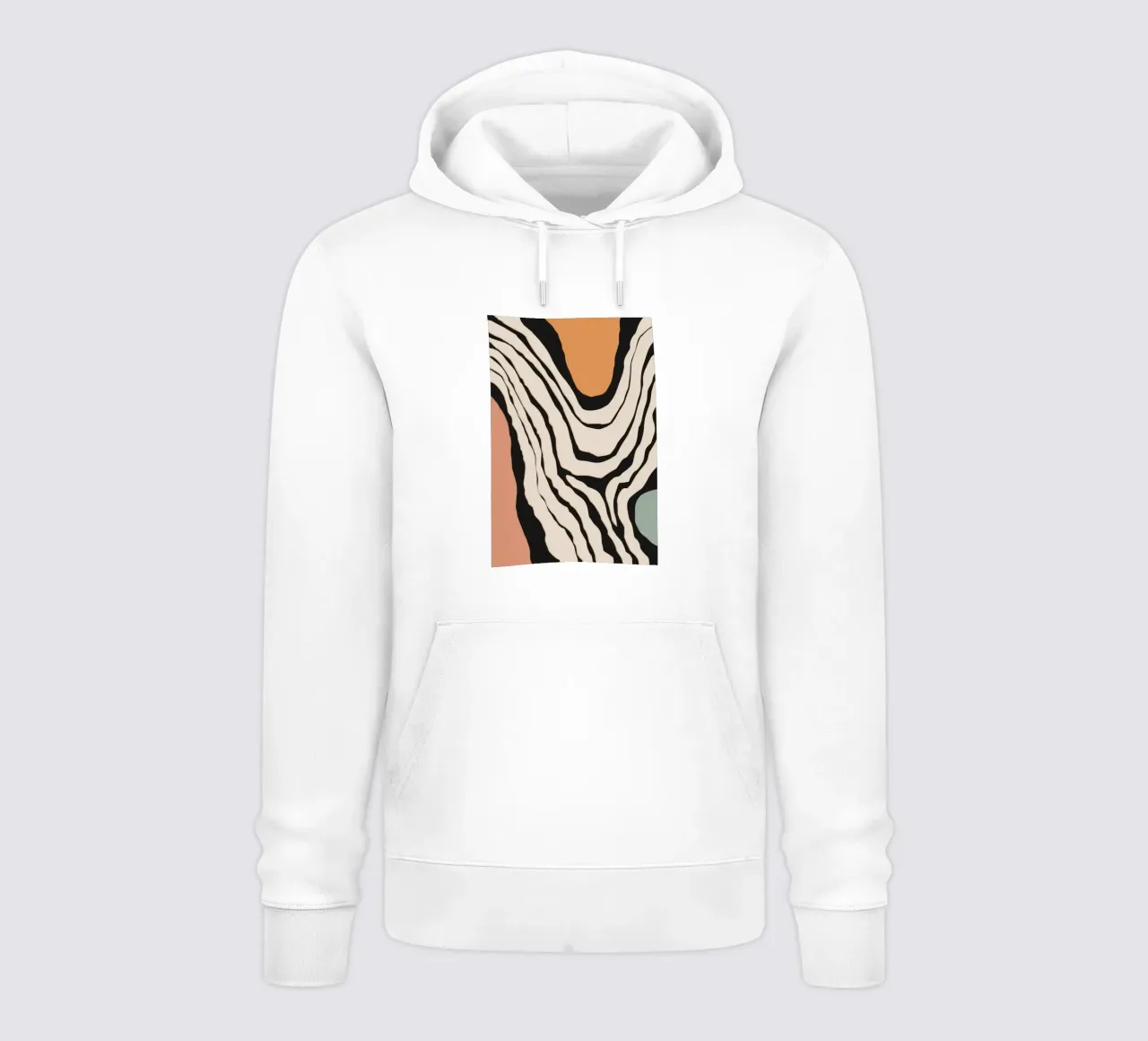 Astratto monocromatico a righe felpa con cappuccio da Frosh Pallete
