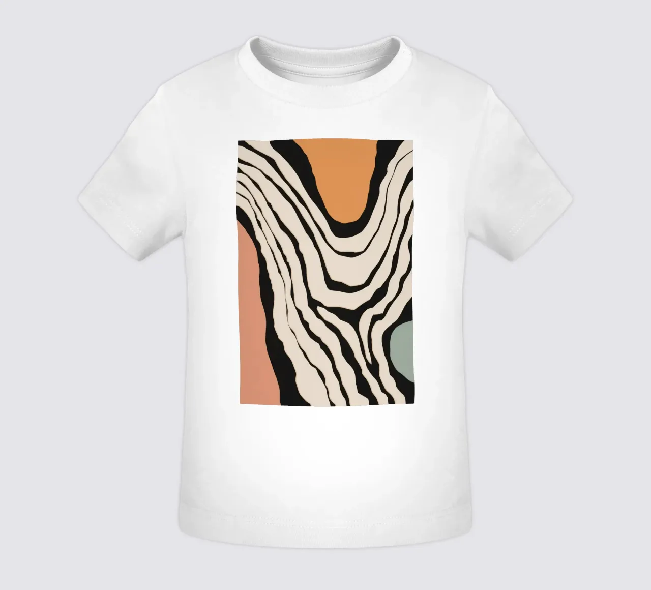 Astratto monocromatico a righe maglietta neonato da Frosh Pallete