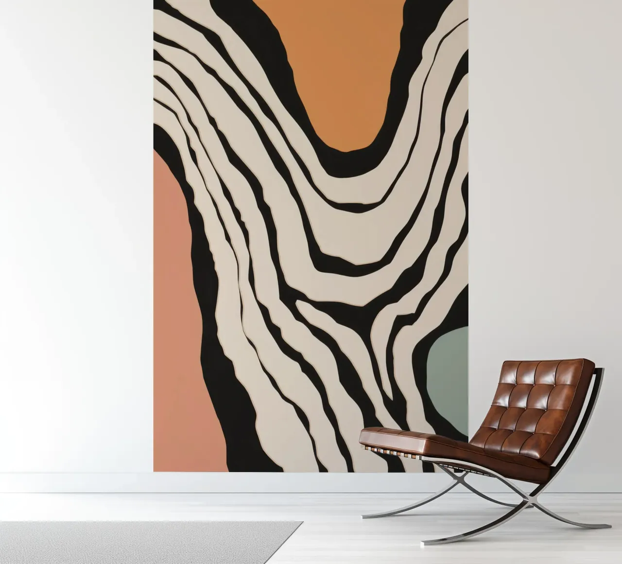 Monochrome Stripe Abstract photo wallpaper by Frosh Pallete