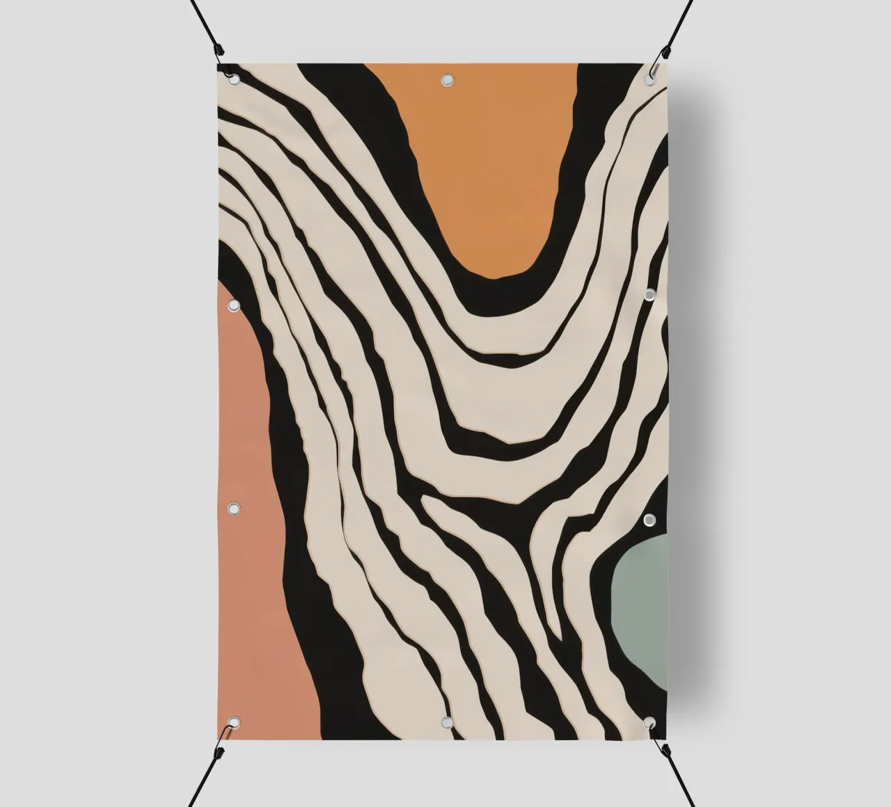 Astratto monocromatico a righe telo in pvc da Frosh Pallete