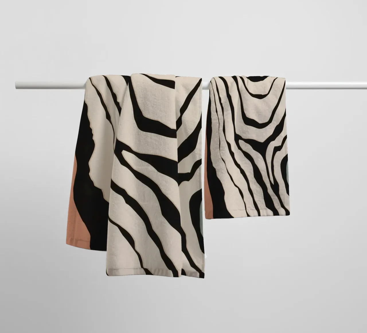 Astratto monocromatico a righe asciugamano da bagno da Frosh Pallete