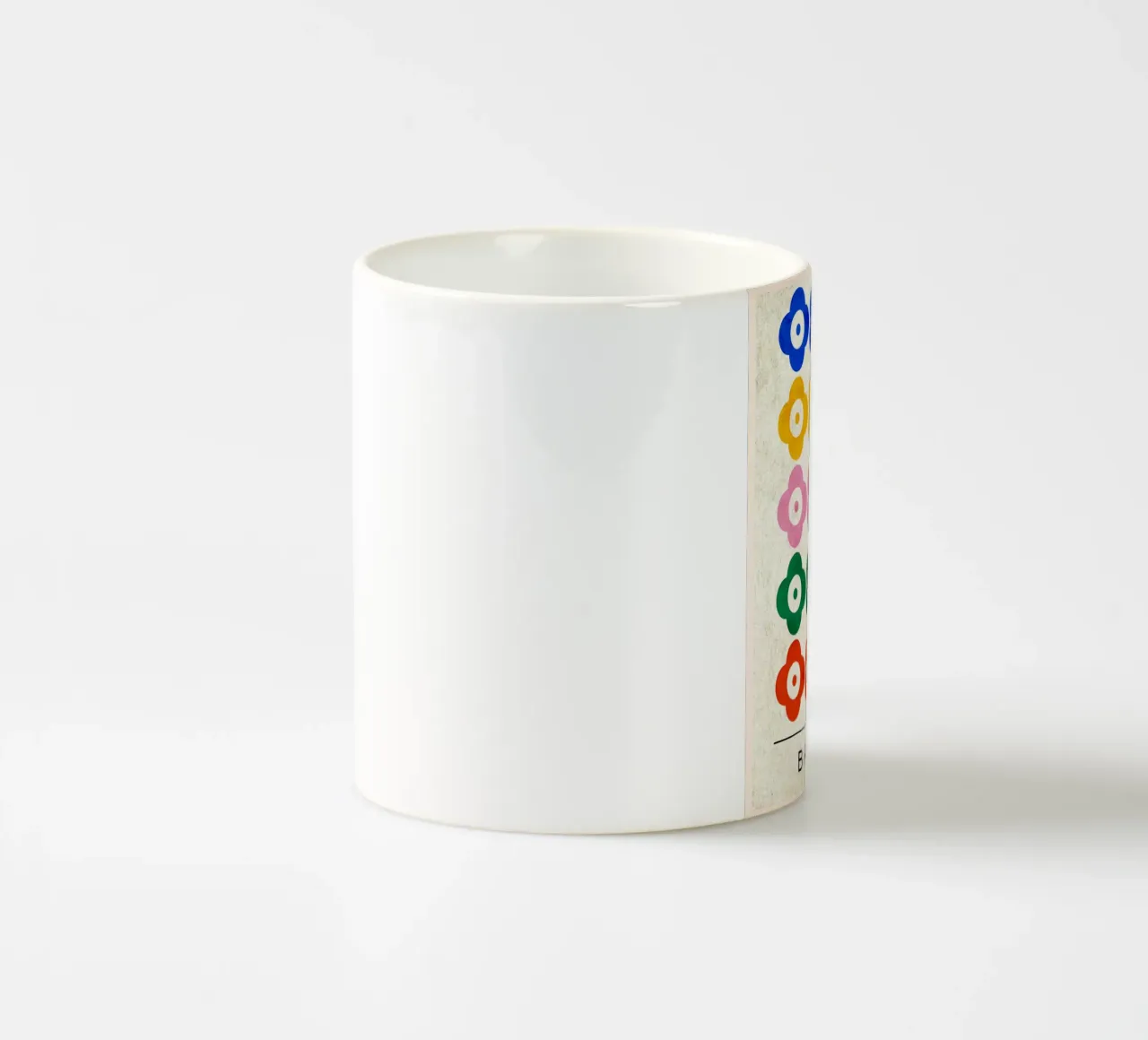 Manifesto floreale della mostra Bauhaus 1923 tazza in ceramica da Ashley Studio