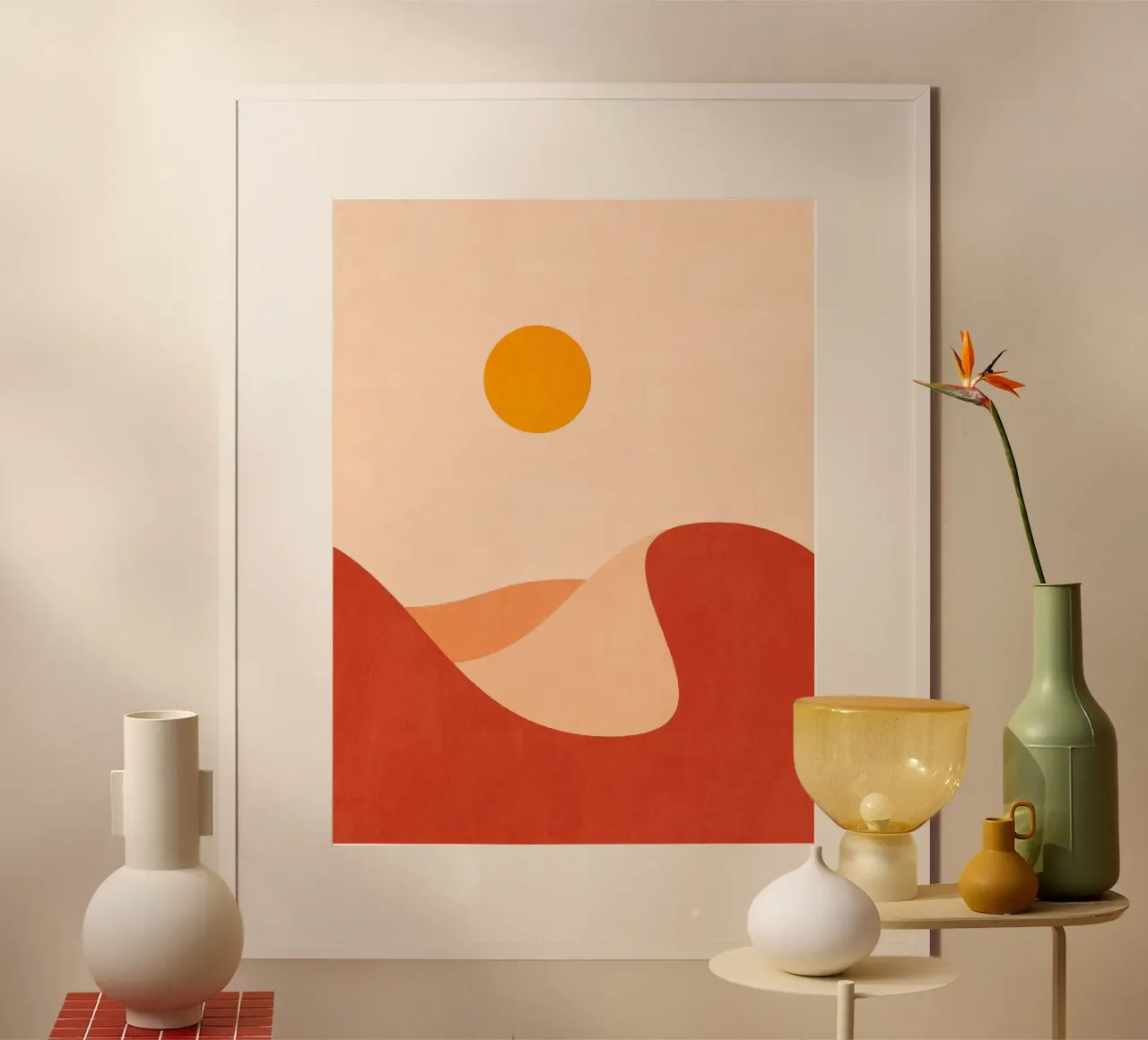 LANDSHAPES - Desert - Day poster con marco de aluminio de DANIEL COULMANN