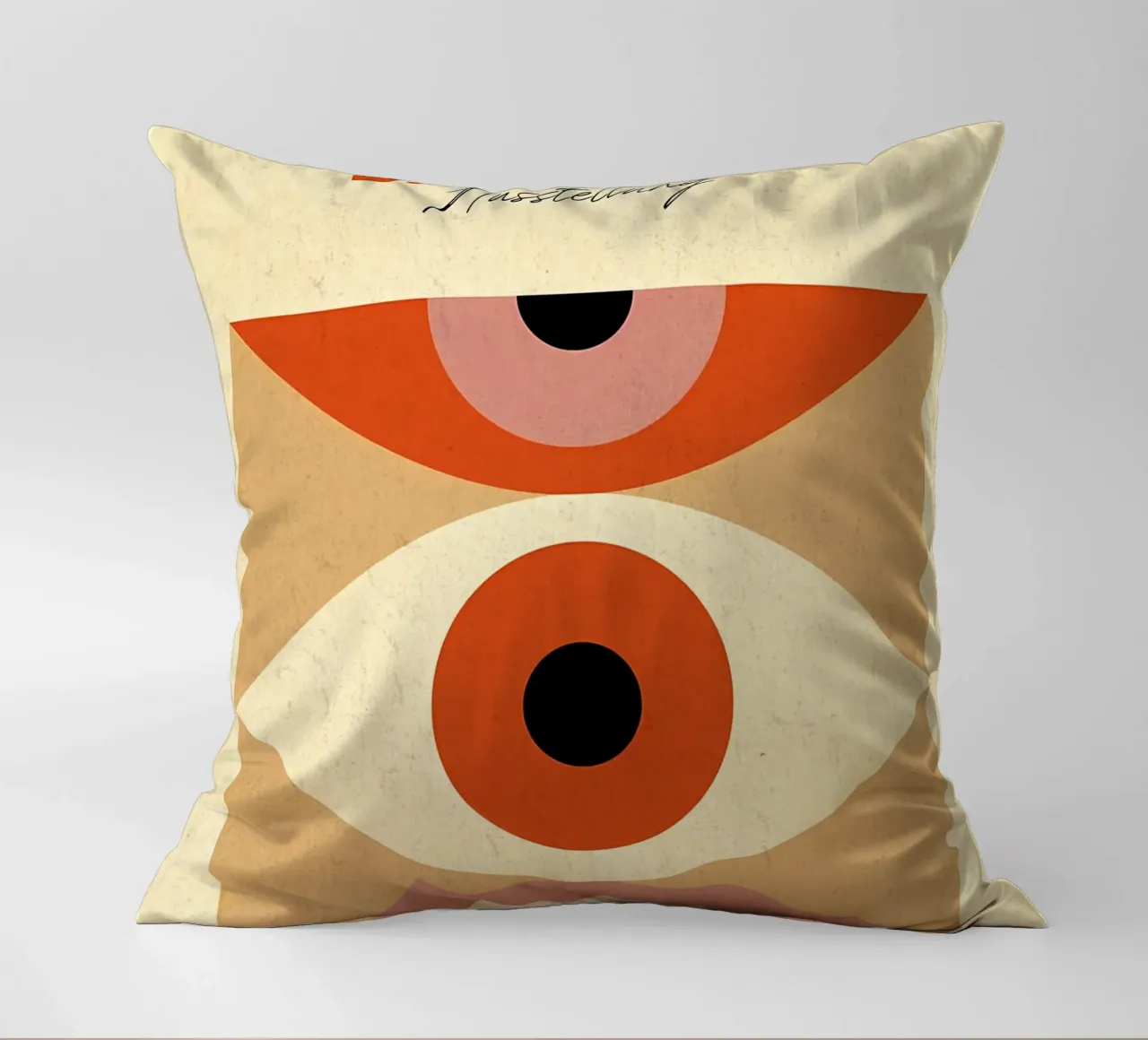 Bauhaus Ausstellung Abstract Eye Art Kissen von Ashley Studio