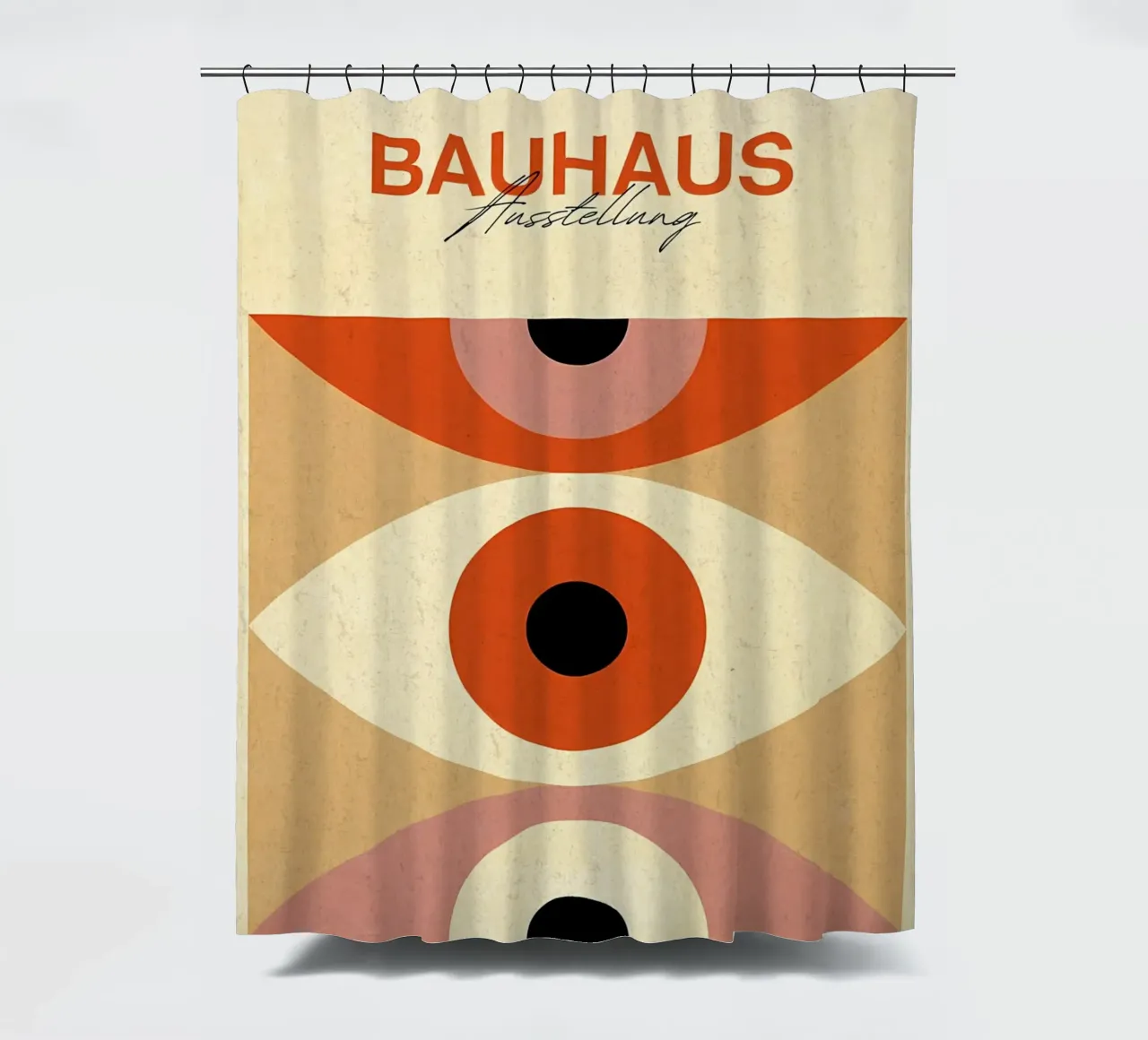 Mostra Bauhaus Arte astratta degli occhi tenda da doccia da Ashley Studio