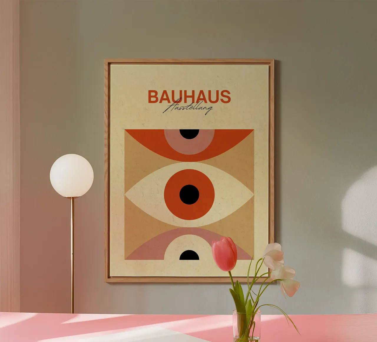 Bauhaus Ausstellung Abstract Eye Art Alu-Dibond von Ashley Studio