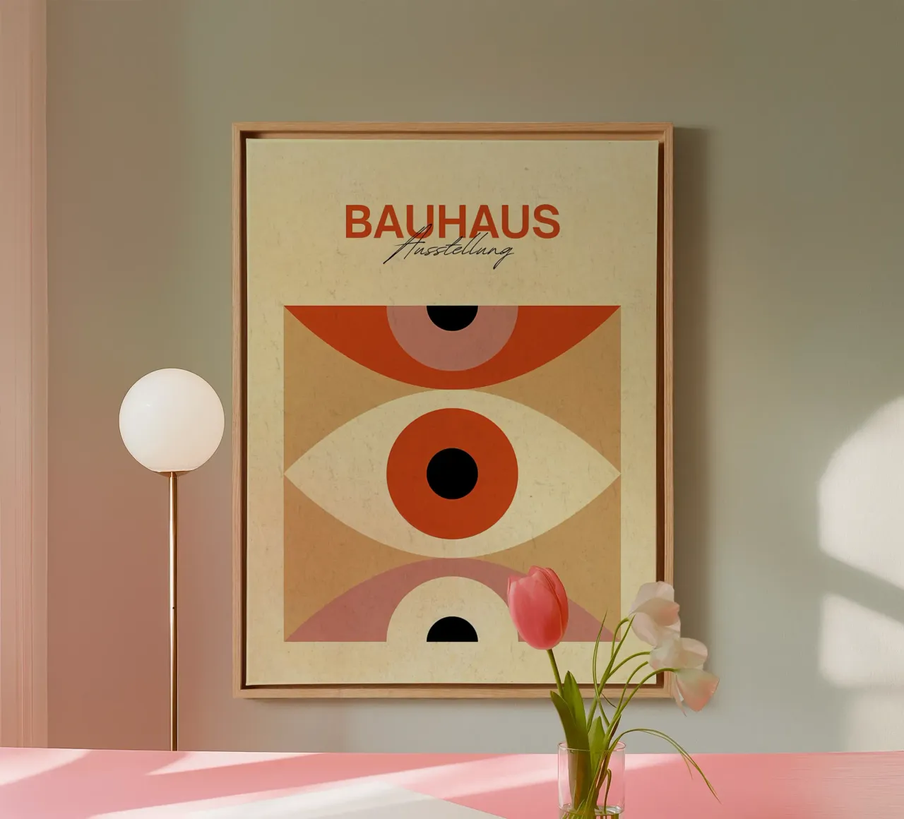 Bauhaus exhibition Abstract Eye Art canvas by Ashley Studio