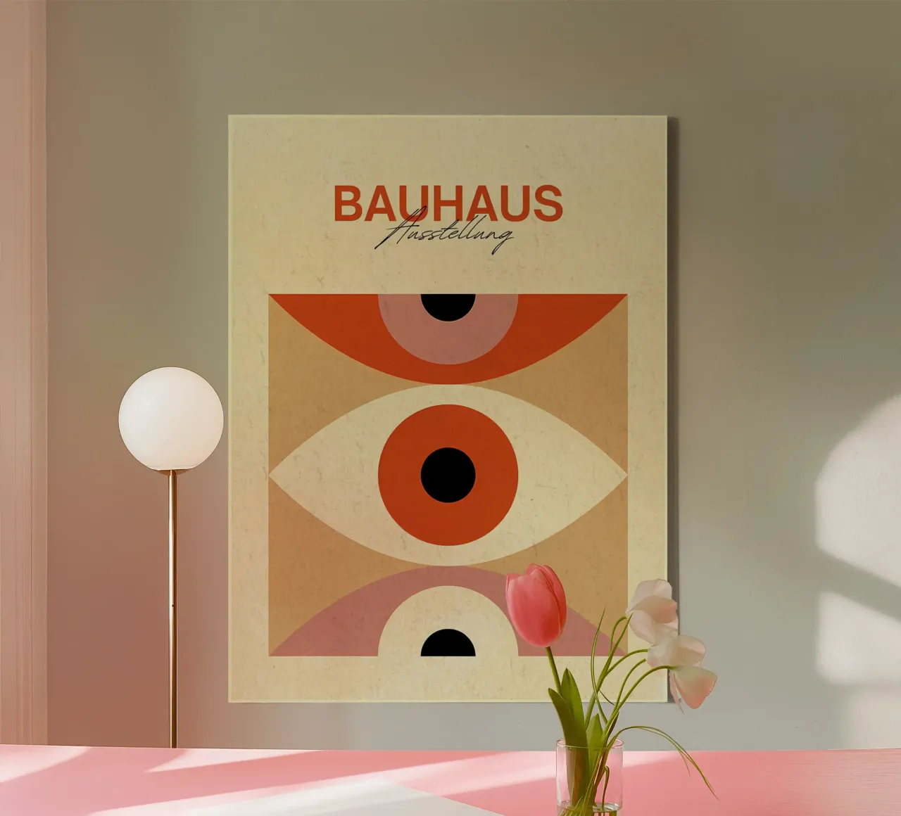 Bauhaus exhibition Abstract Eye Art canvas by Ashley Studio