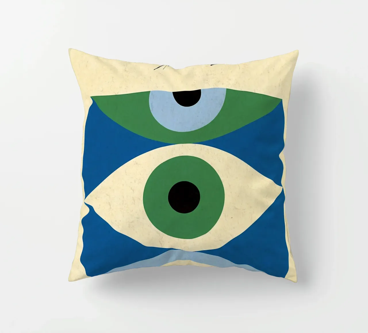 Bauhaus exhibition Abstract Eye Art decorative cushion by Ashley Studio