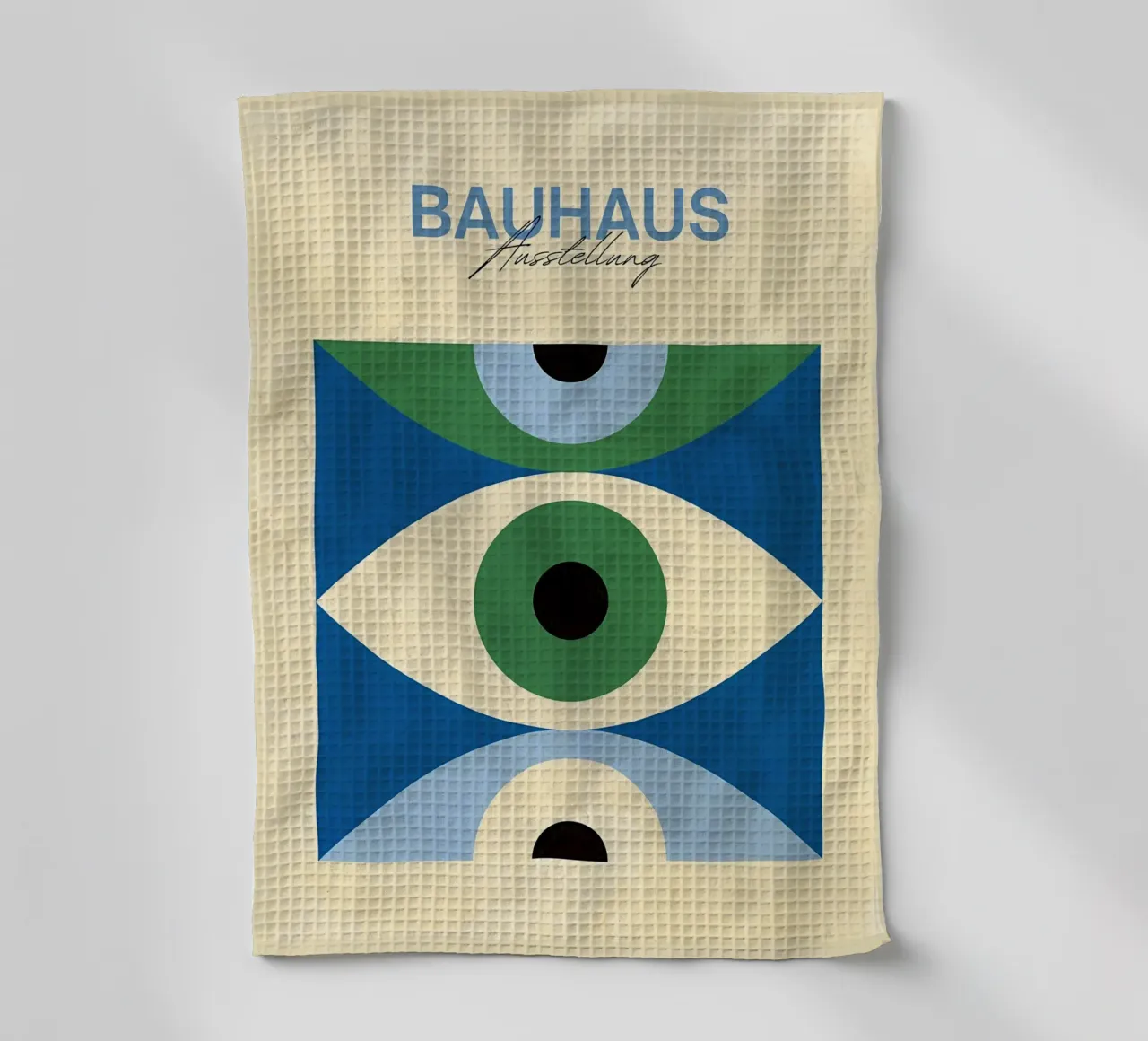 Bauhaus exhibition Abstract Eye Art tea towel by Ashley Studio