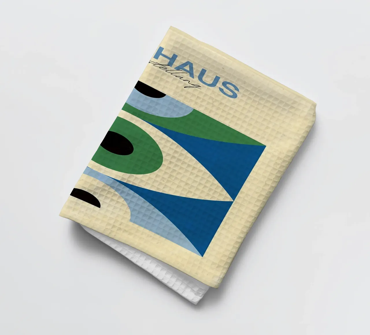 Bauhaus exhibition Abstract Eye Art tea towel by Ashley Studio