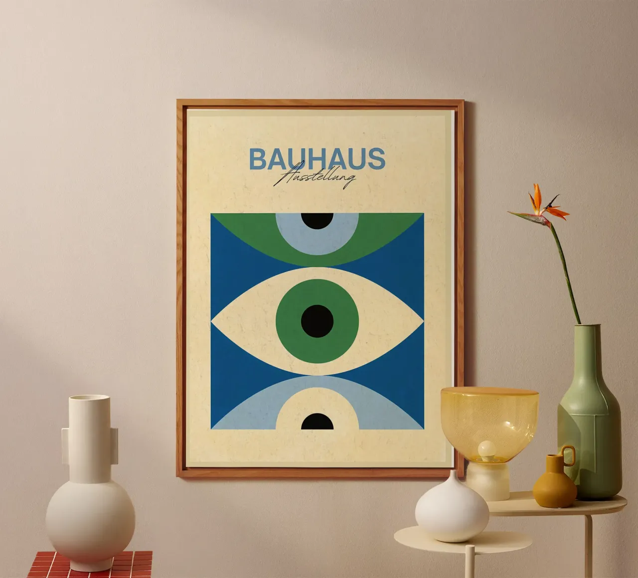 Bauhaus Ausstellung Abstract Eye Art Forex-Platte von Ashley Studio