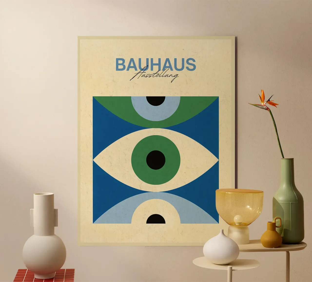 Bauhaus Ausstellung Abstract Eye Art Forex-Platte von Ashley Studio