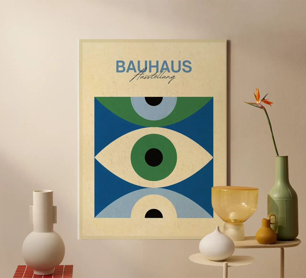 Bauhaus Ausstellung Abstract Eye Art Leinwand von Ashley Studio