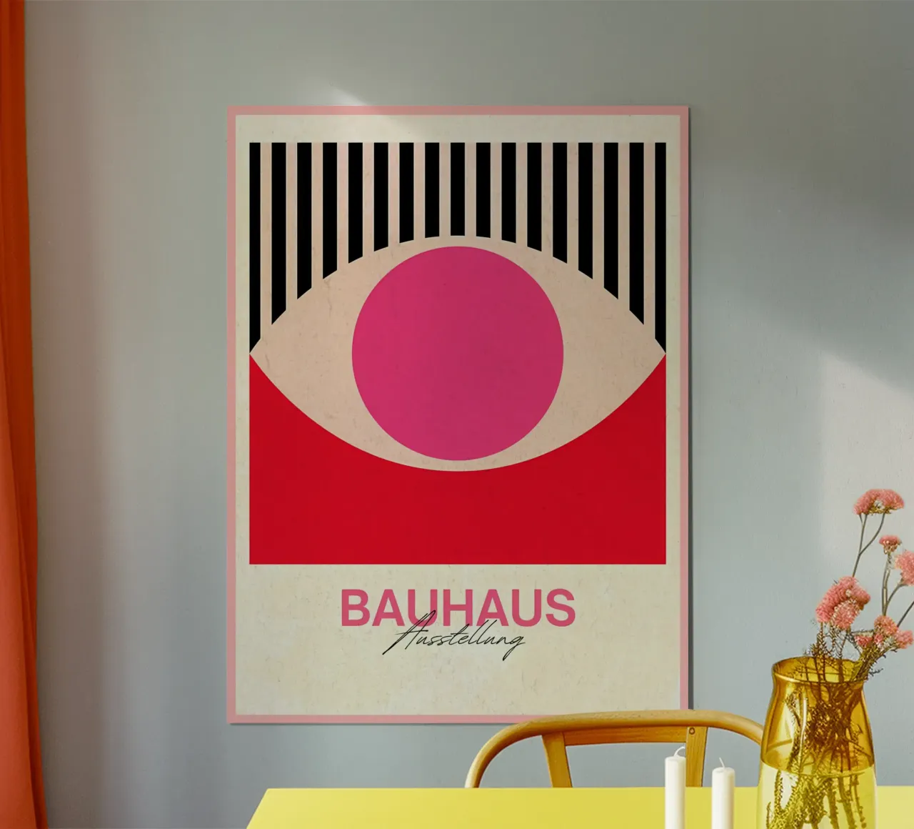 Poster d'arte astratta della mostra Bauhaus poster con telaio in legno da Ashley Studio