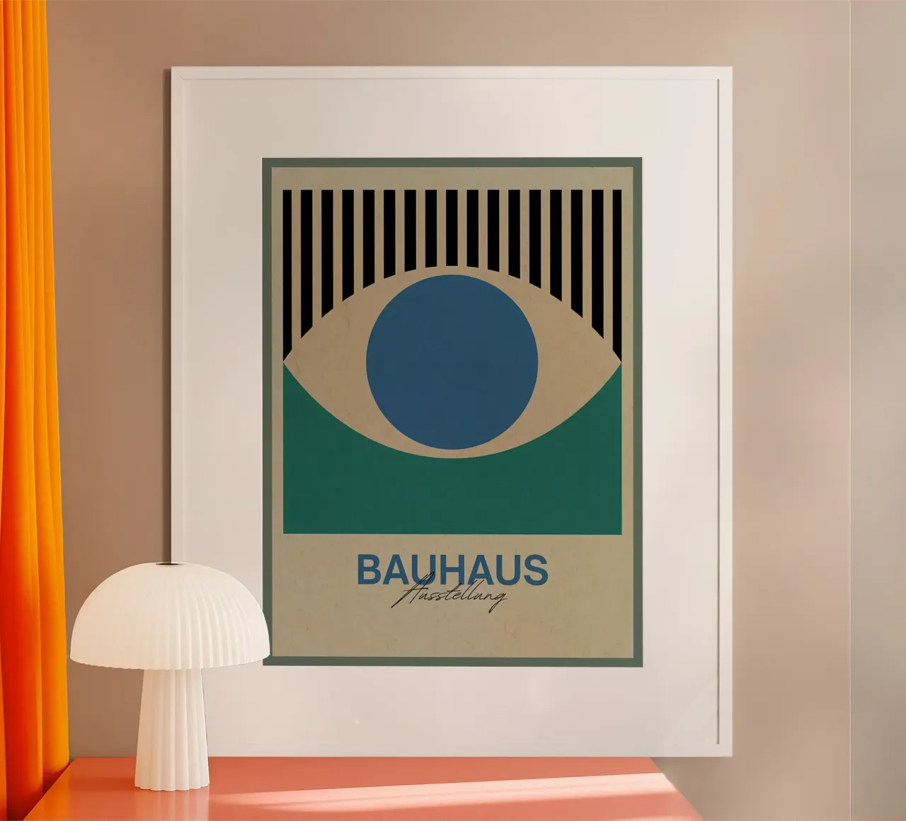 Poster d'arte astratta della mostra Bauhaus poster con telaio in legno da Ashley Studio