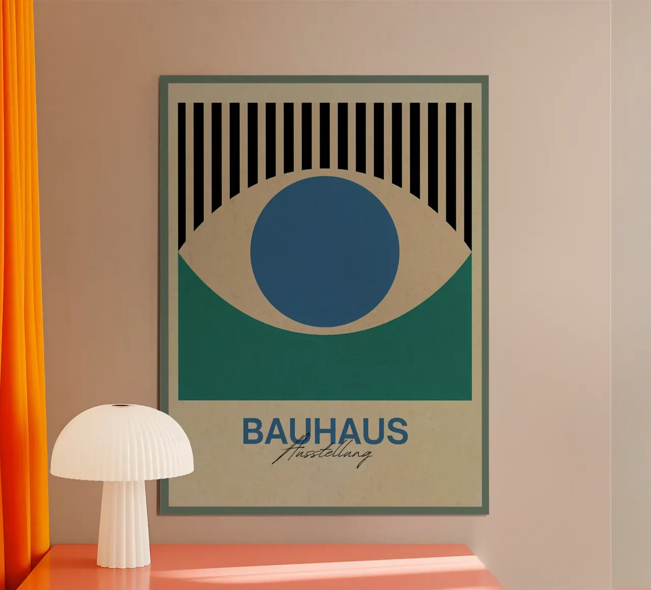 Poster d'arte astratta della mostra Bauhaus poster con telaio in legno da Ashley Studio