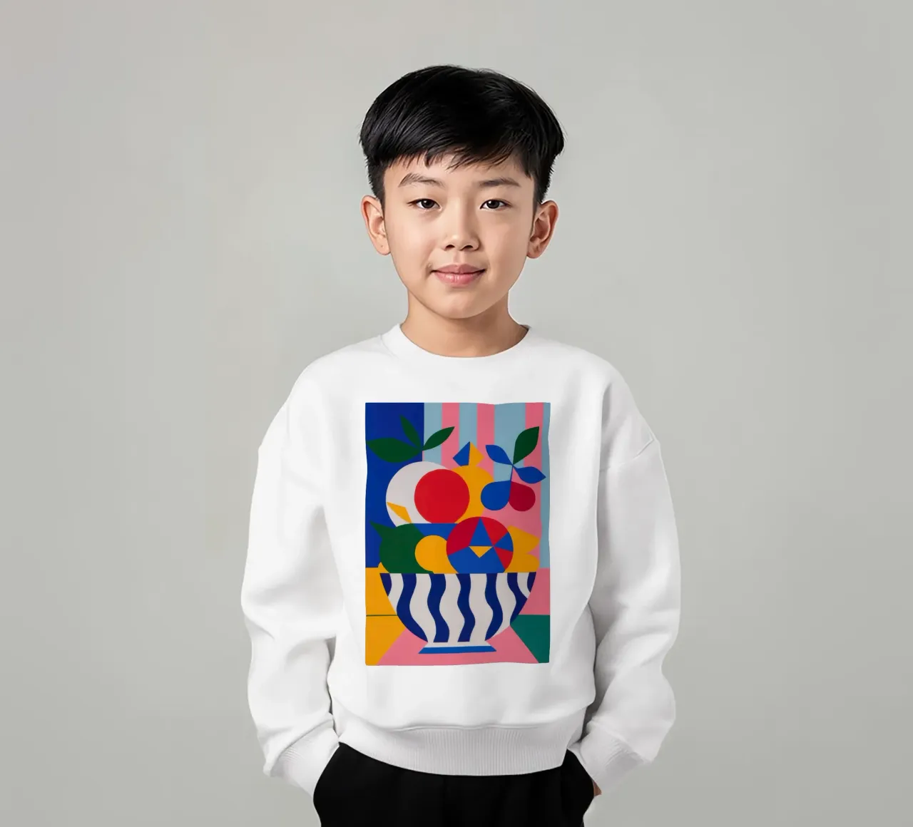 Vibrant Fruit Bowl kids sweatshirt by Frosh Pallete