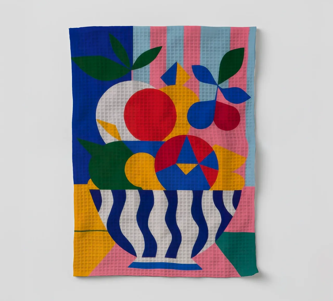 Vibrant Fruit Bowl tea towel by Frosh Pallete