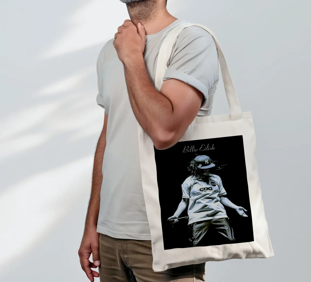 Billie Eilish perfom 055 borsa in juta da AudioLibrary