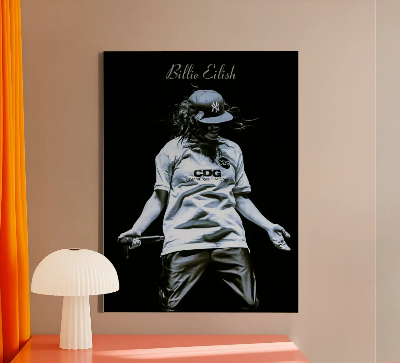 Billie Eilish perfom 055 tela da AudioLibrary