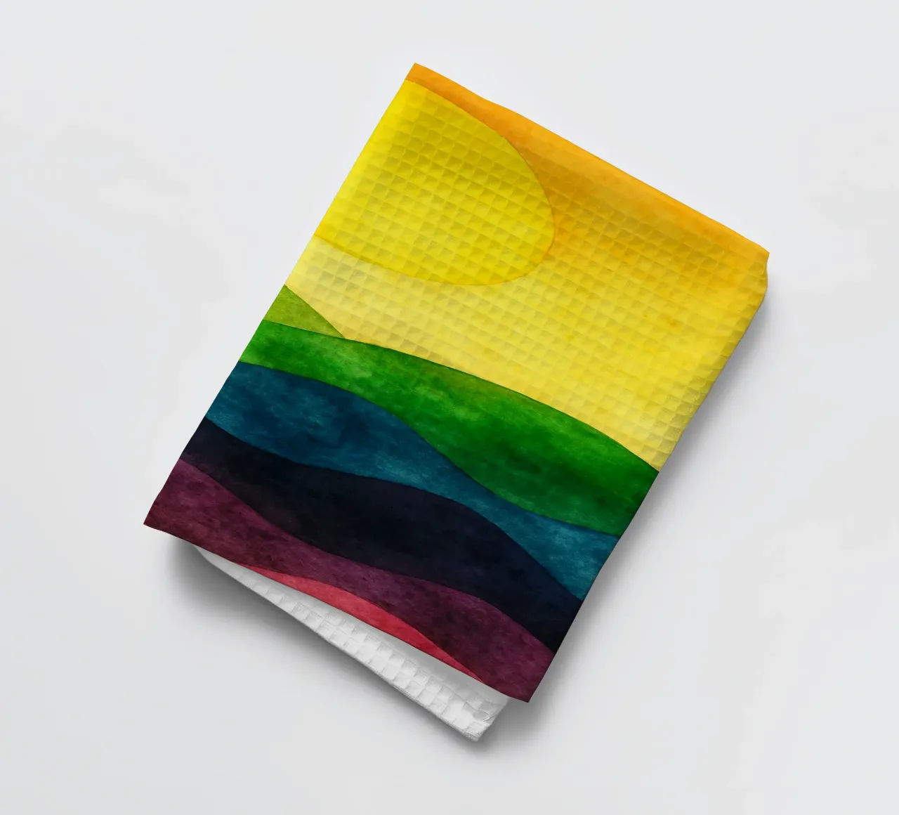 sun drawing ilustration tea towel by Permatax