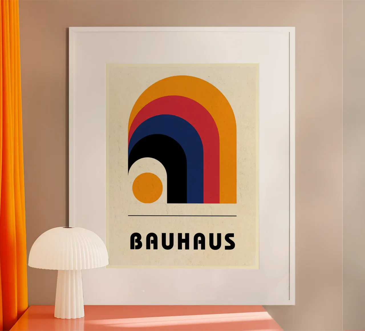 Bauhaus 1923 Manifesto minimalista poster con telaio in legno da Ashley Studio