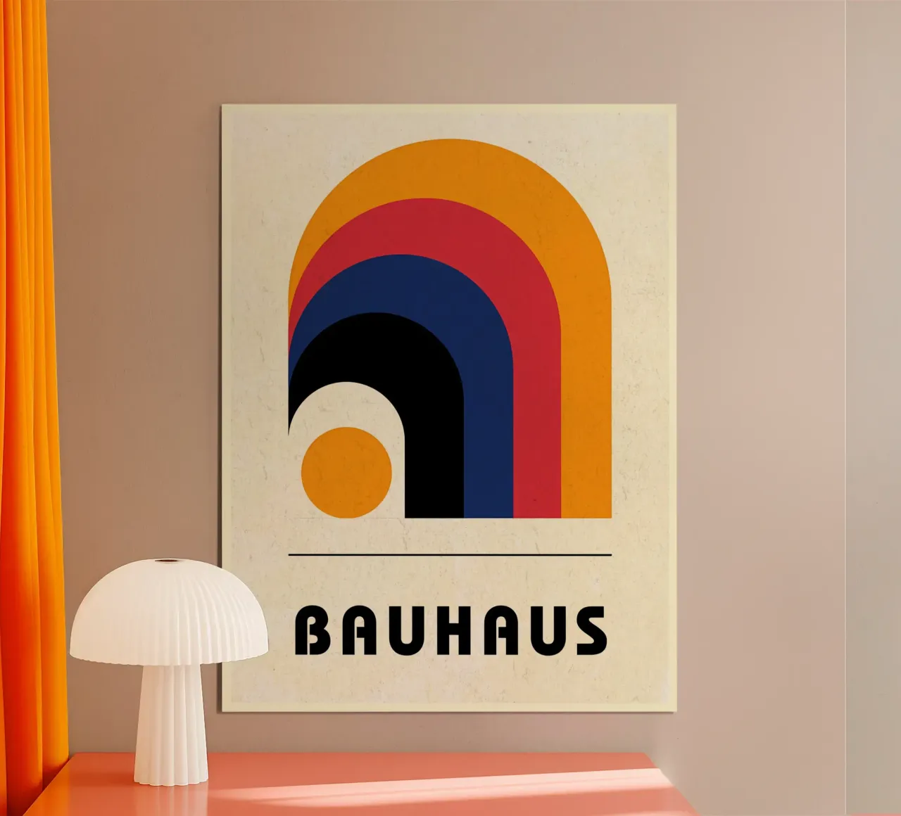 Bauhaus 1923 Manifesto minimalista poster con telaio in legno da Ashley Studio