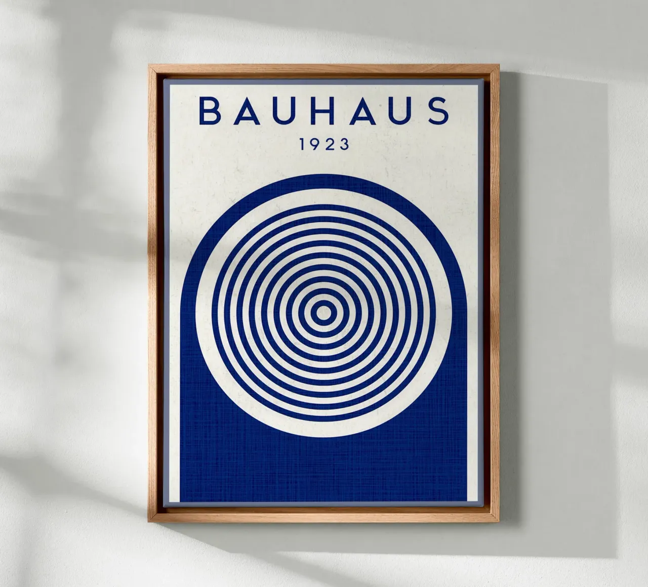 Bauhaus 1923 Stampa d'arte minimalista tela con Cornice a cassetta da Ashley Studio