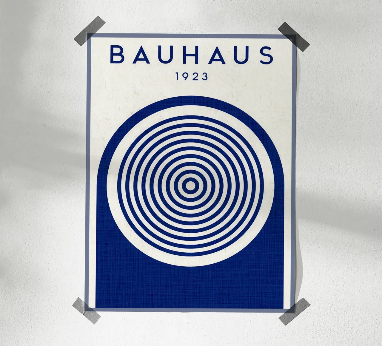 Bauhaus 1923 Stampa d'arte minimalista poster con telaio in legno da Ashley Studio